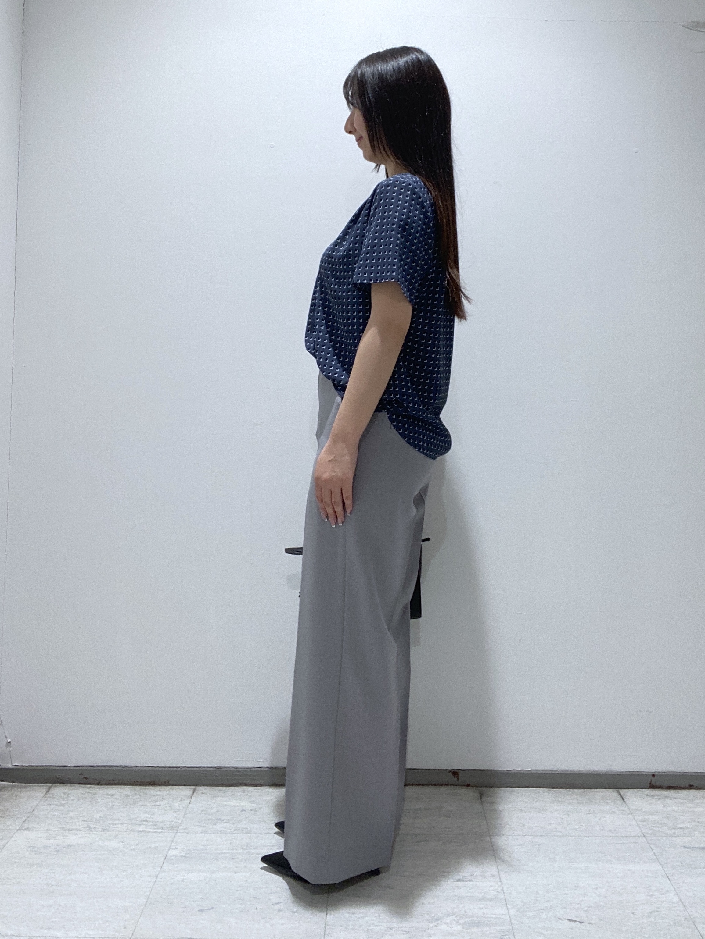 meiさんの「INDIVI｜【洗える／UVケア／SETUP可能】ウール調ワイドパンツ」を使ったコーディネート