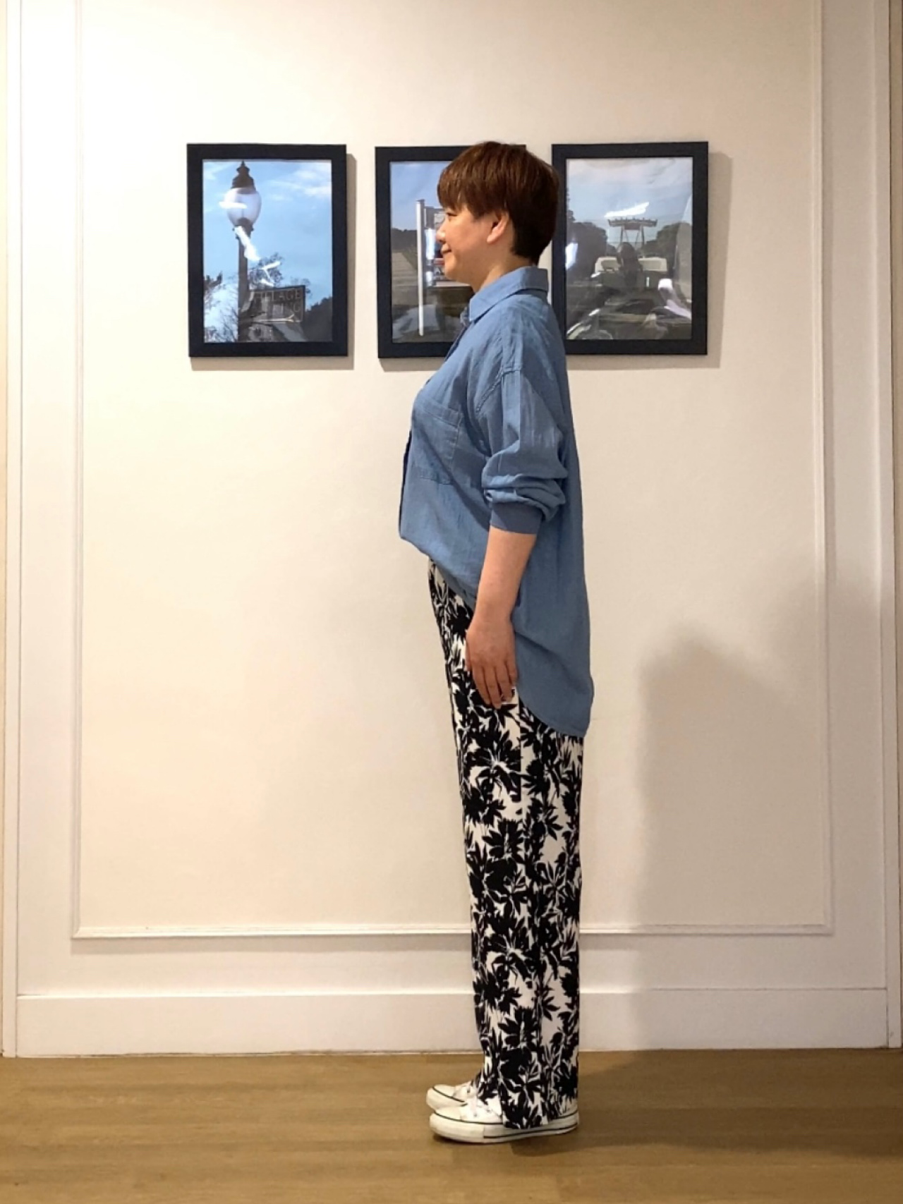 Hiroさんの「Dessin｜【セットアップ可/洗える】2オンスシアーデニムシャツ」を使ったコーディネート