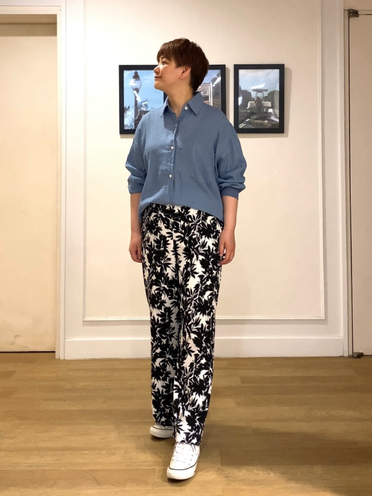 Hiroさんの「Dessin｜【セットアップ可/洗える】2オンスシアーデニムシャツ」を使ったコーディネート
