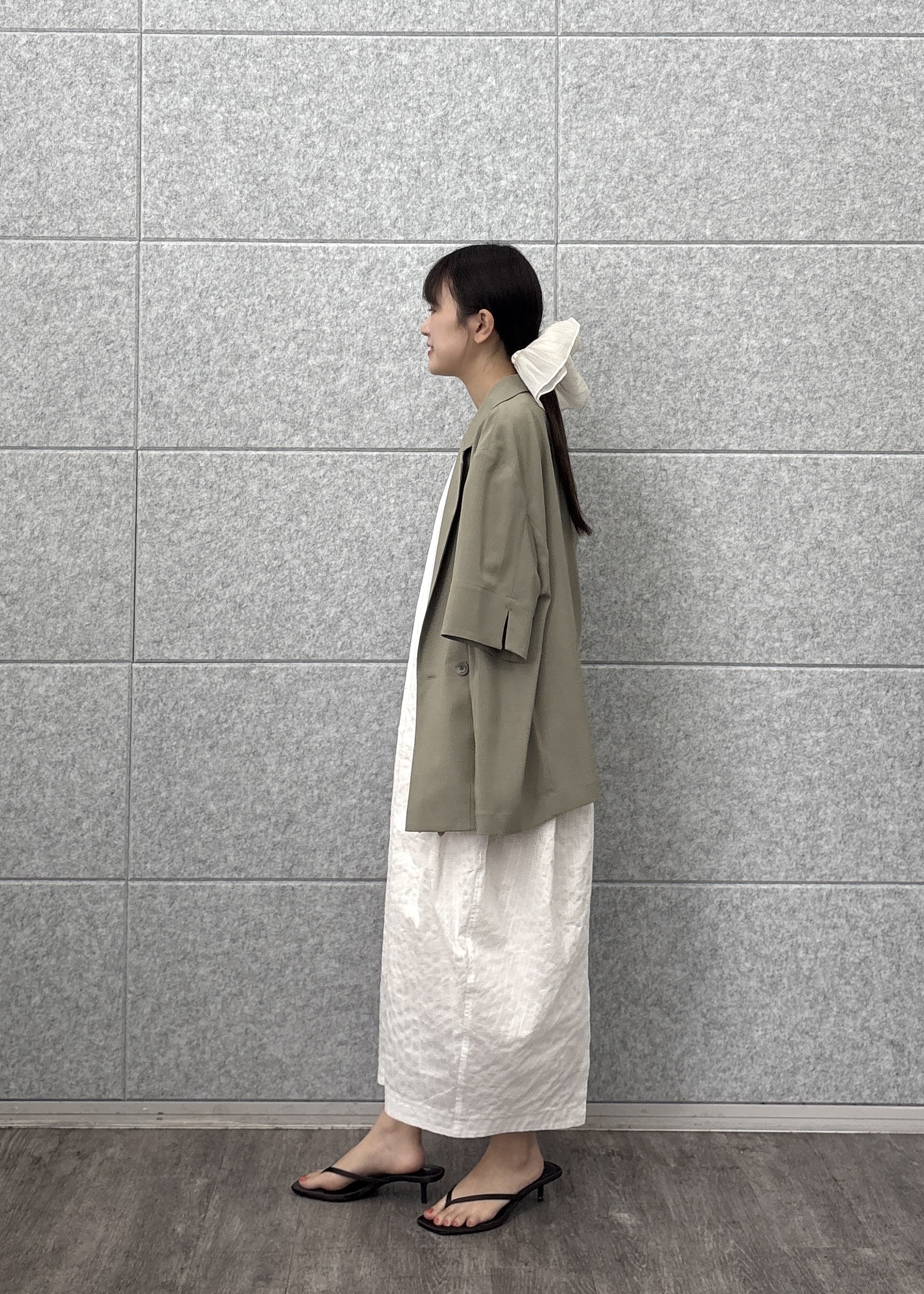 Renoさんの「INDIVI｜Comfy SET UP｜ハーフスリーブジャケット【セットアップ対応／通勤／接触冷感／UVカット】」を使ったコーディネート