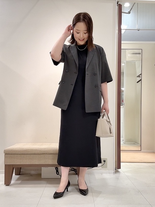 YUIさんの「UNTITLED｜【シワになりにくい/セットアップ可/接触冷感】ハーフスリーブジャケット」を使ったコーディネート