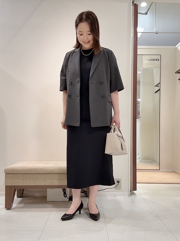 YUIさんの「UNTITLED｜【シワになりにくい/セットアップ可/接触冷感】ハーフスリーブジャケット」を使ったコーディネート