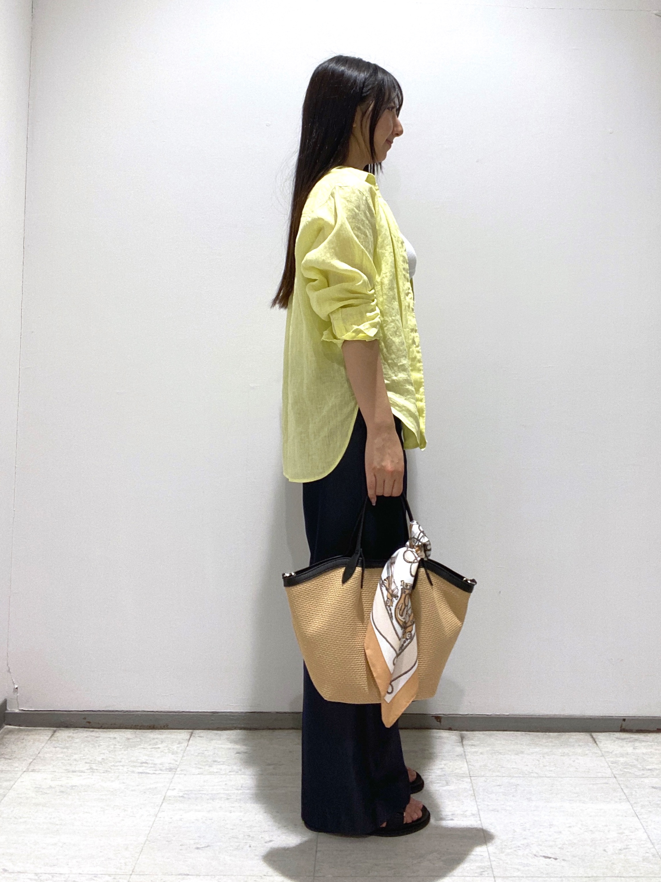 meiさんの「INDIVI｜【接触冷感／2WAY】カシュクールリネンシャツ」を使ったコーディネート