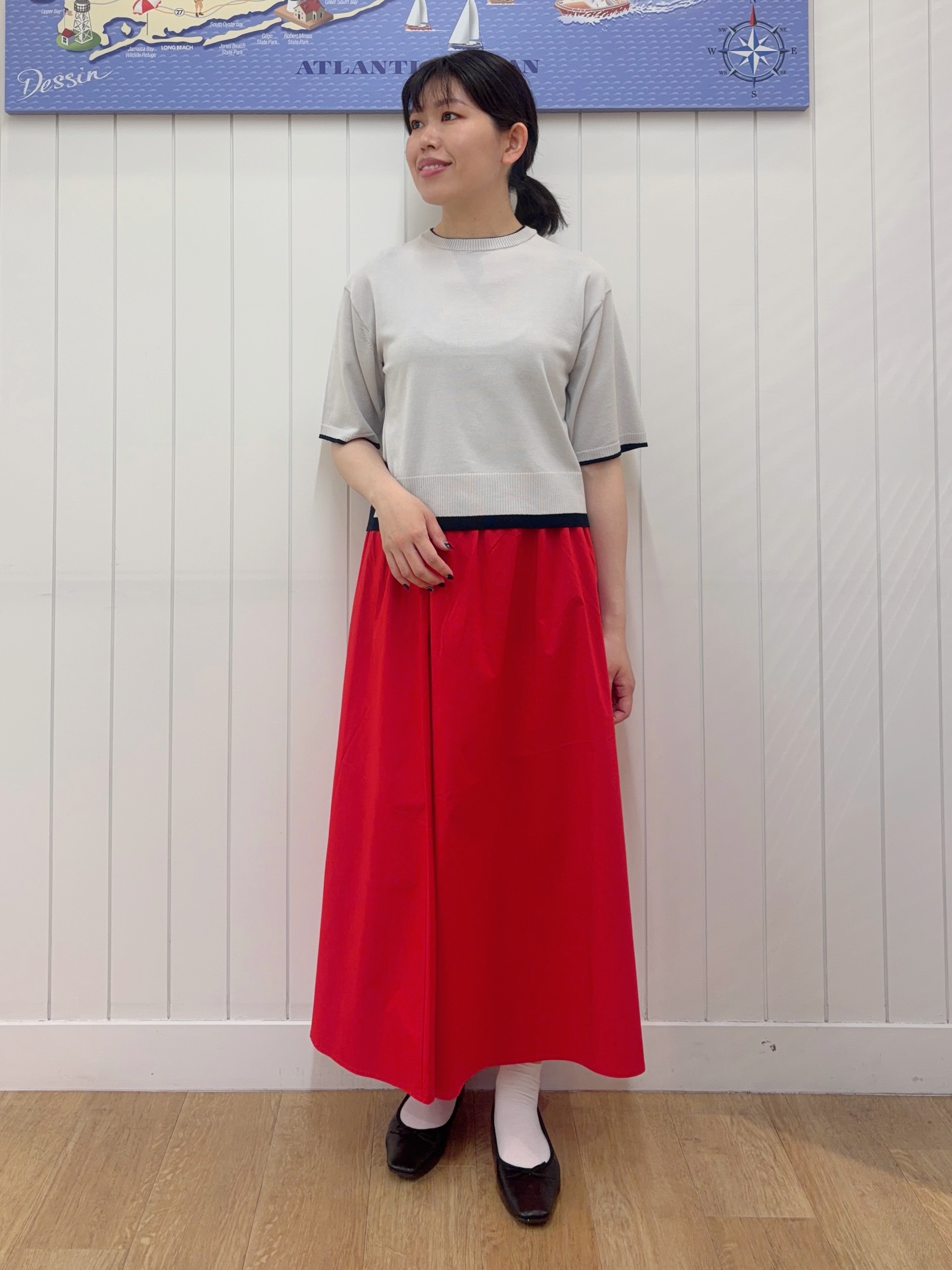 Mayaさんの「Dessin｜【洗える】バイカラーボクシーシルエットニット」を使ったコーディネート