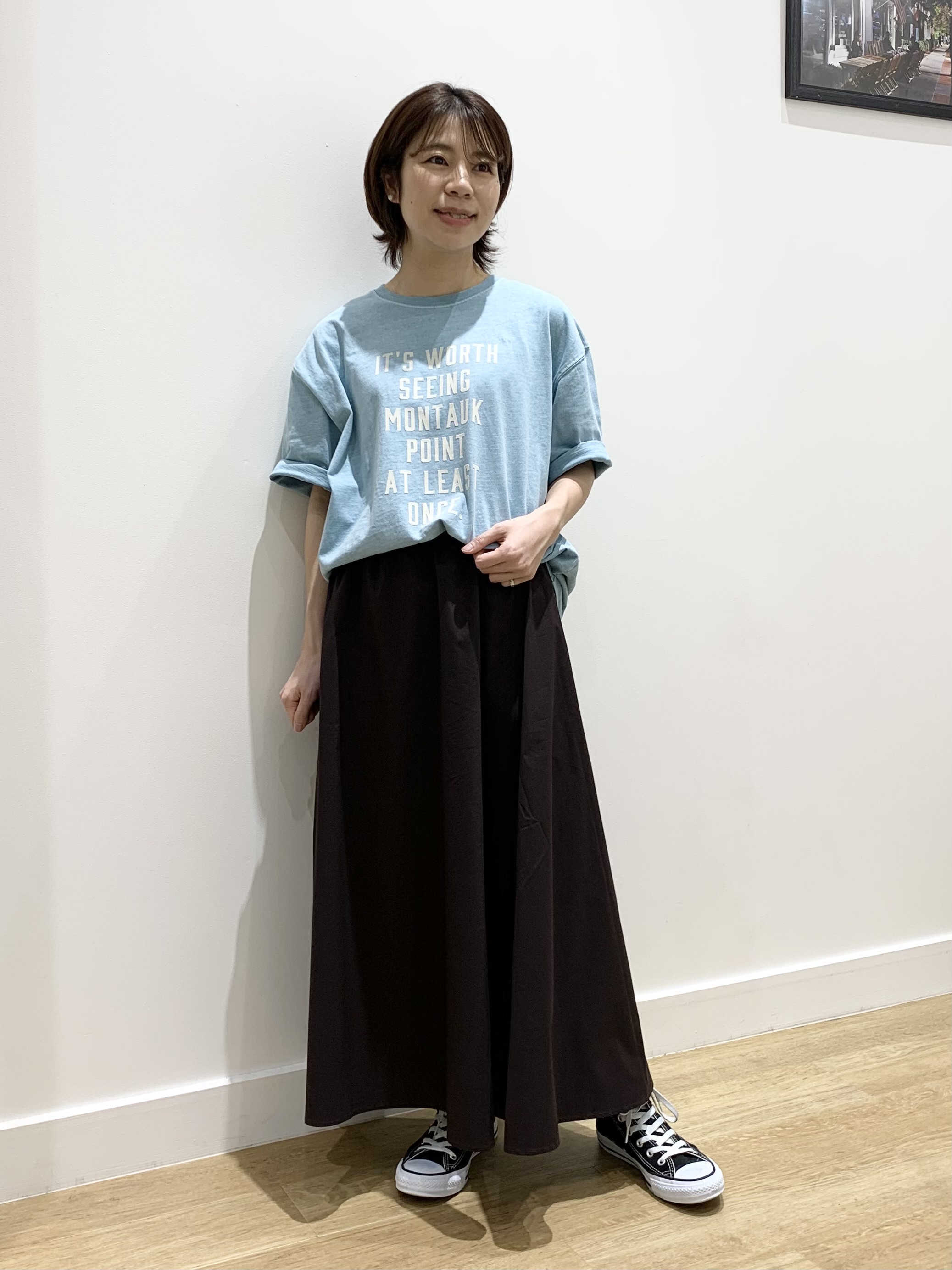 IMARIさんの「Dessin｜【ユニセックス/洗える】ピグメントロゴTシャツ」を使ったコーディネート