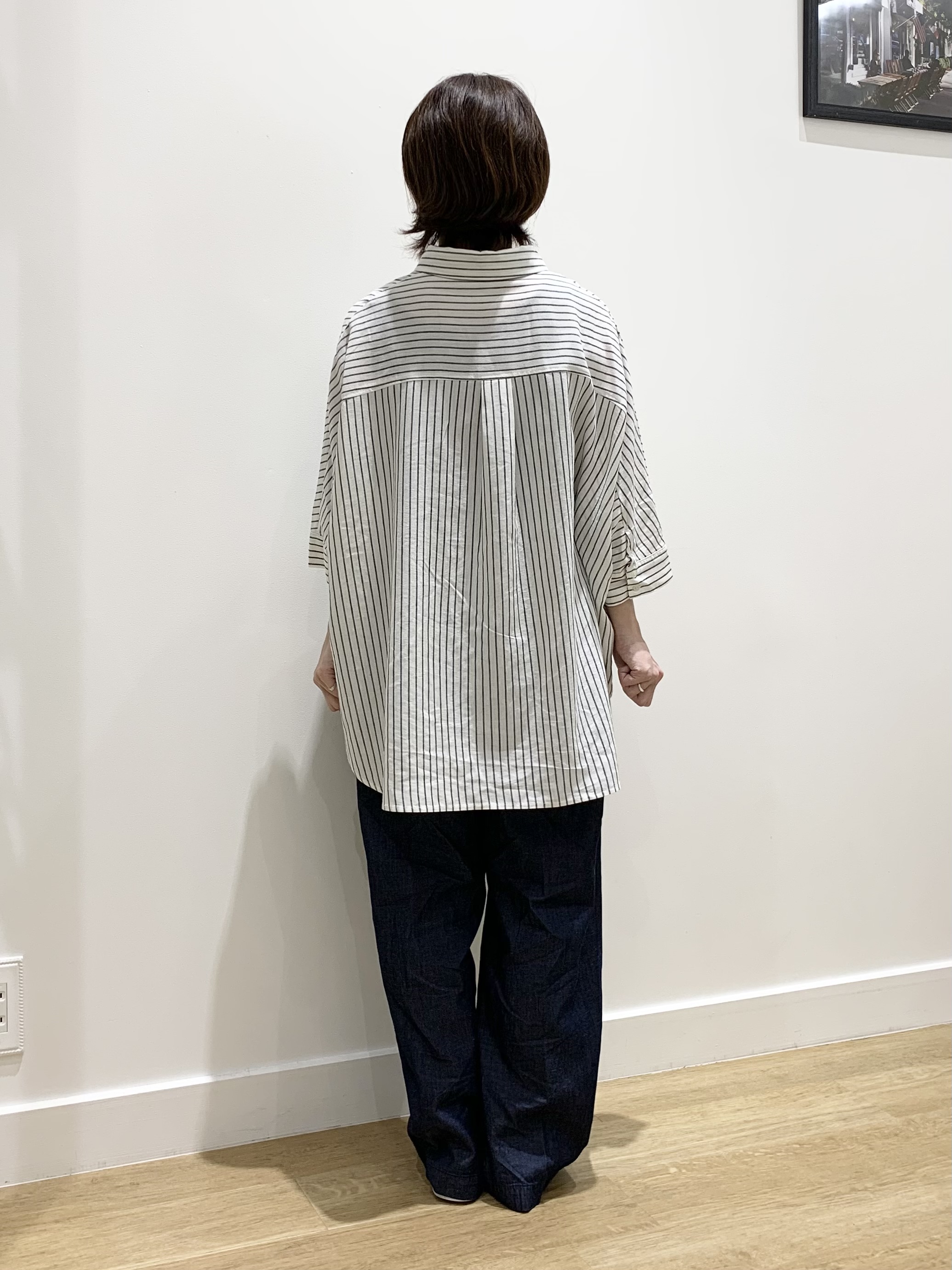 IMARIさんの「Dessin｜【セットアップ可/洗える】リネンブレンドドルマンシャツ」を使ったコーディネート