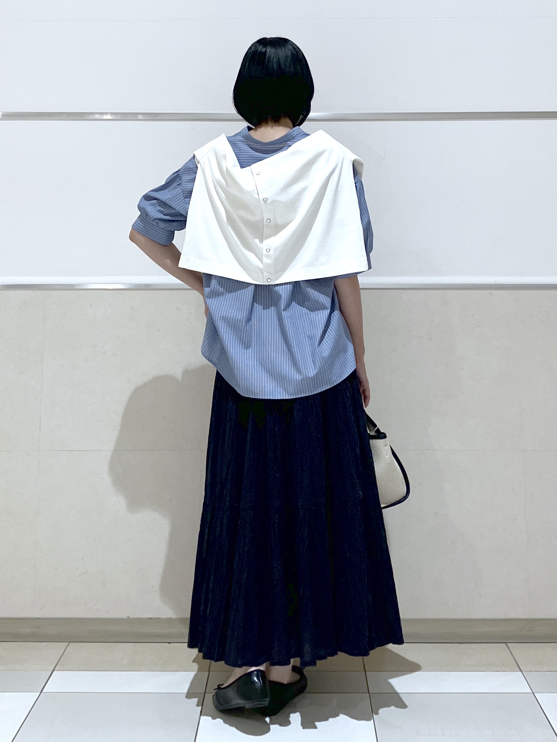 eriko さんの「Dessin｜【洗える】ストライプスキッパーシャツ」を使ったコーディネート
