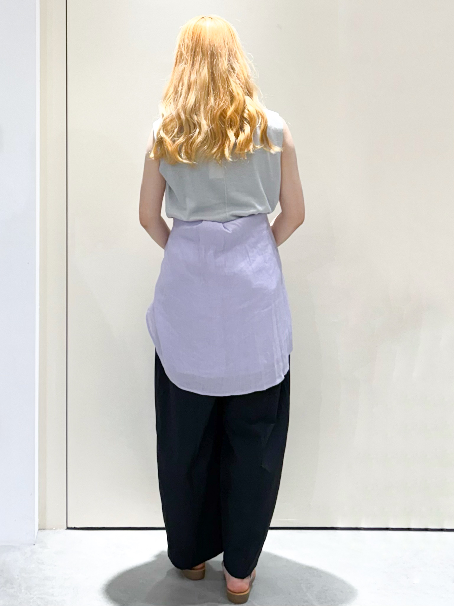 sayaさんの「OPAQUE.CLIP｜ラメフレンチスリーブニット【洗濯機OK／抗ピル】」を使ったコーディネート
