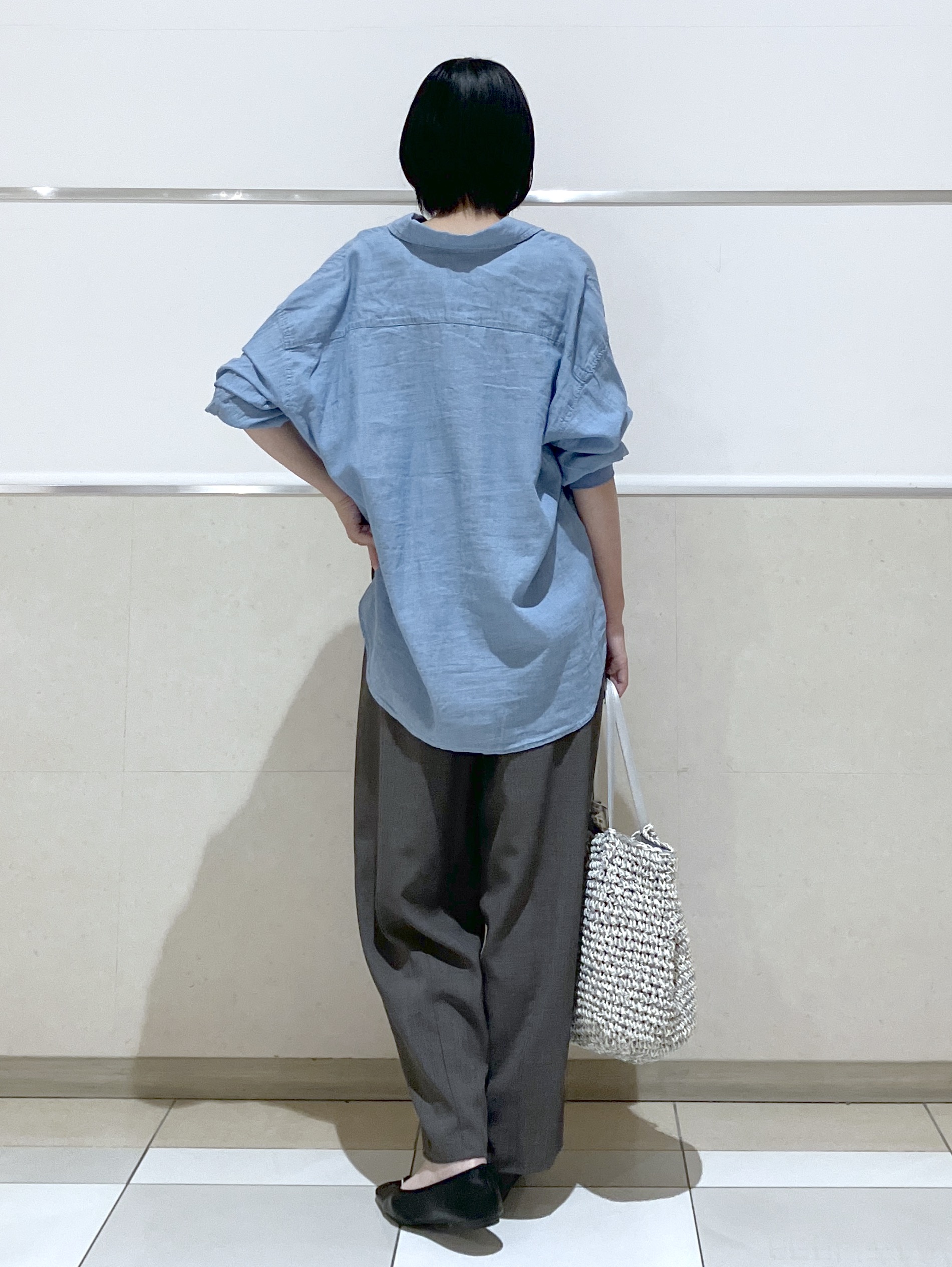 eriko さんの「Dessin｜【セットアップ可/洗える】2オンスシアーデニムシャツ」を使ったコーディネート
