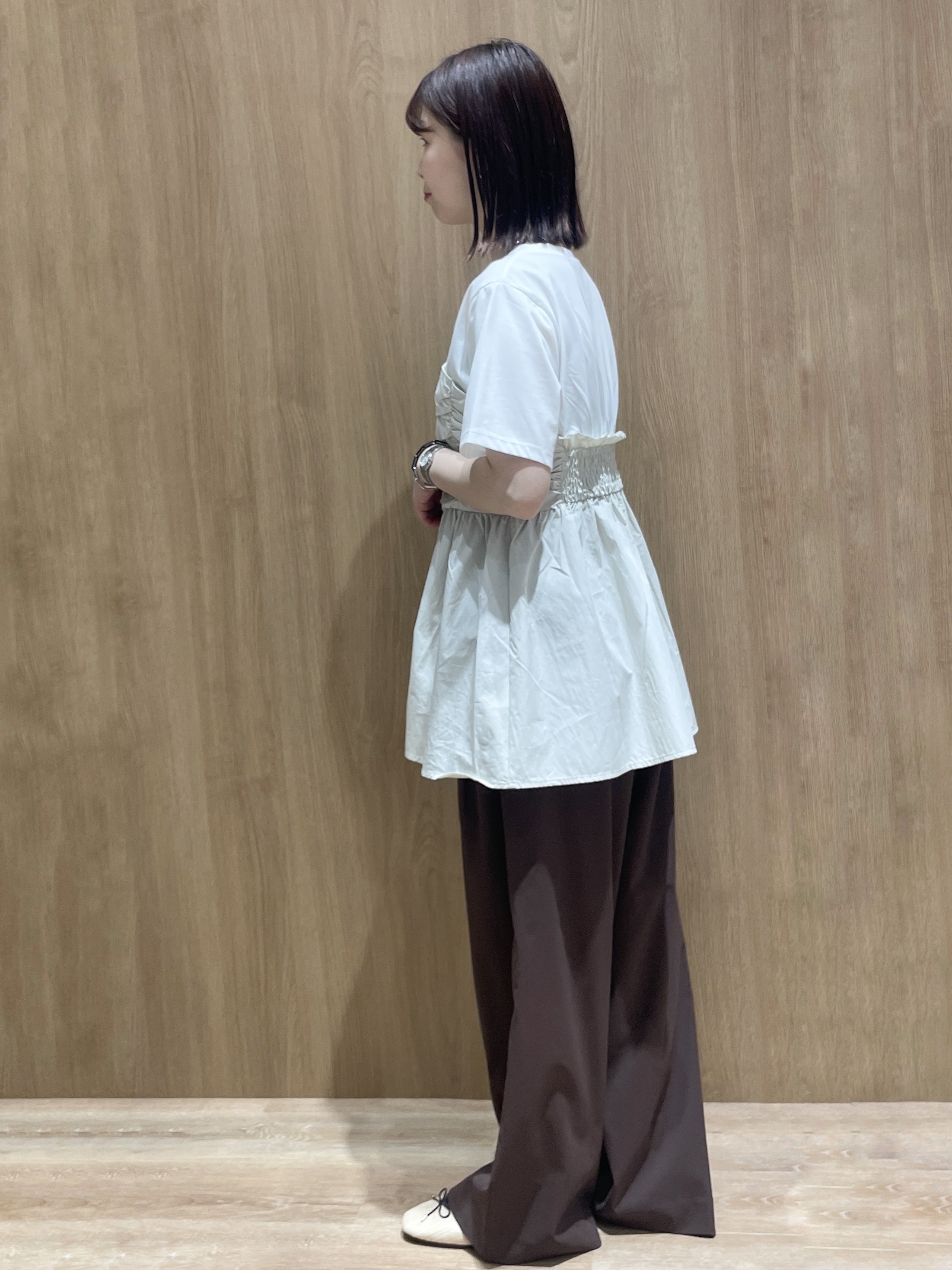 tomokoさんの「OPAQUE.CLIP｜ビスチェドッキングカットソー【洗濯機OK】」を使ったコーディネート