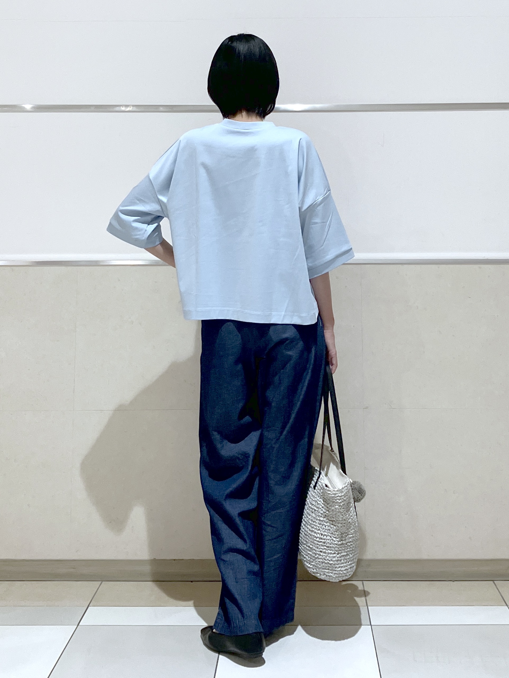 eriko さんの「Dessin｜【体型カバー】美光沢カットソーボクシーシルエット」を使ったコーディネート