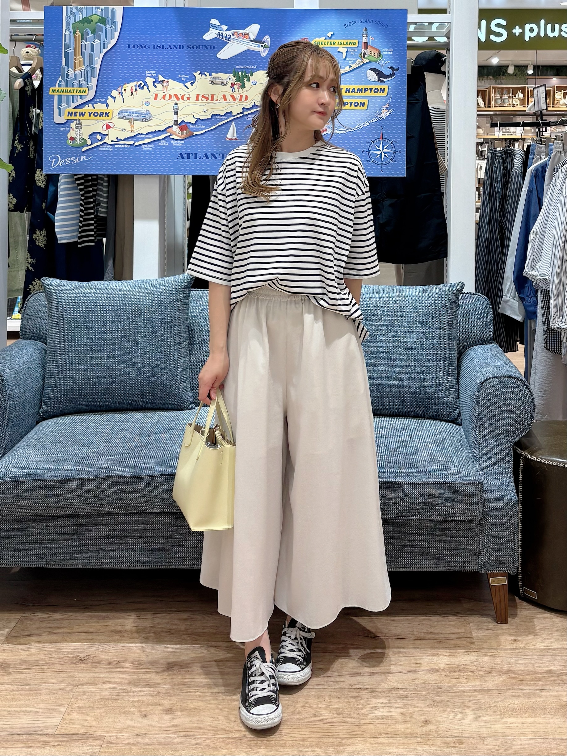 yuinaさんの「Dessin｜【UVカット/接触冷感】プレーティングTシャツ」を使ったコーディネート