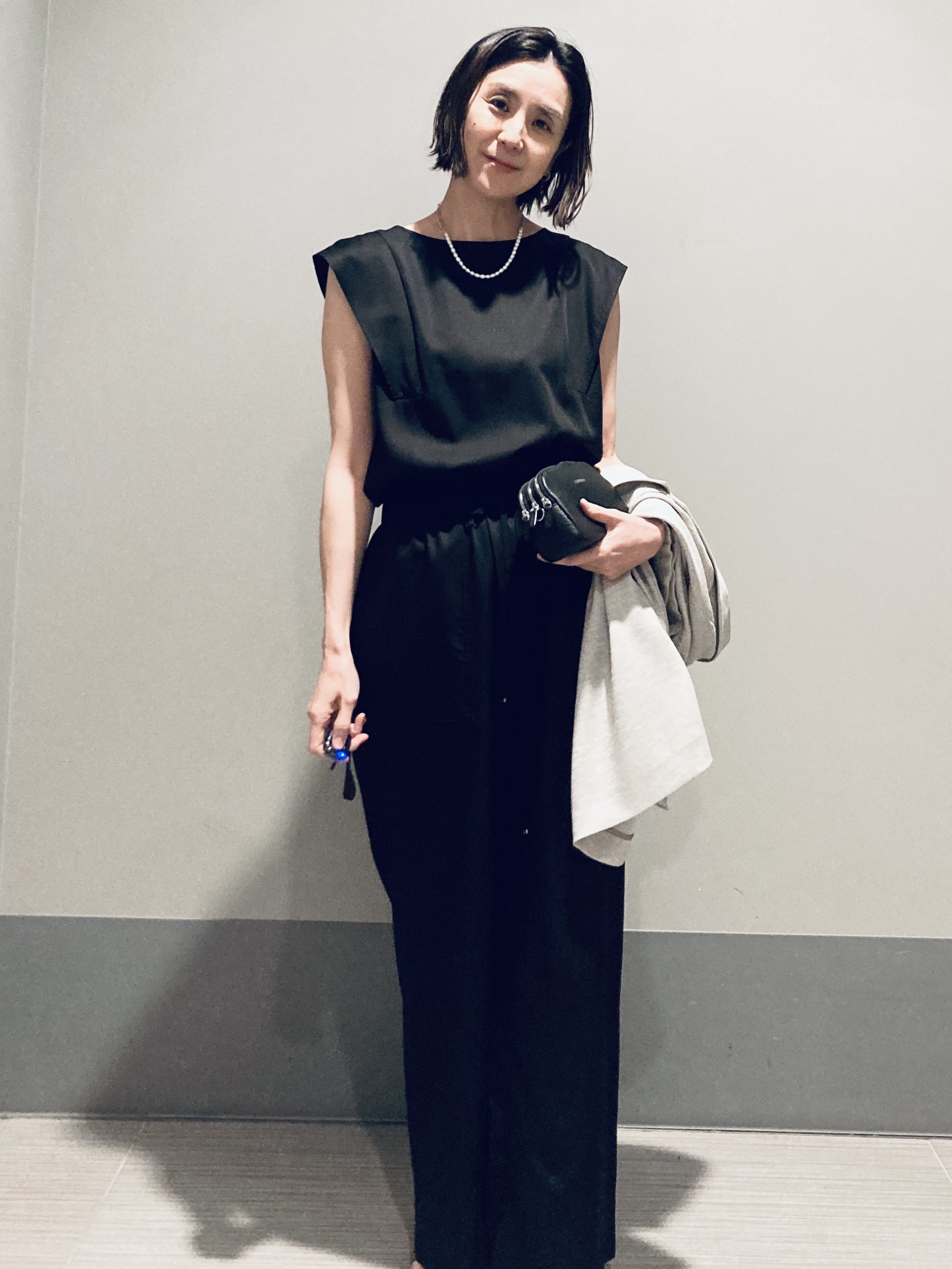 Furuさんの「DRESSTERIOR｜【セットアップ可/UVカット/接触冷感/吸水速乾】ウォッシャブル リネンライクドルマンジャケット」を使ったコーディネート