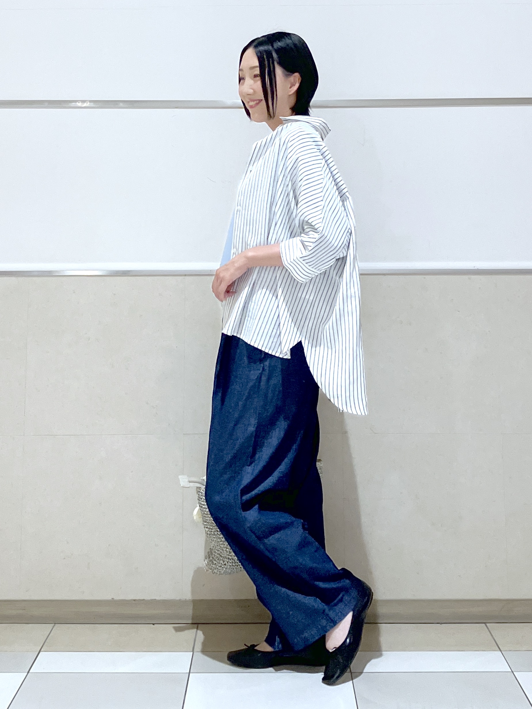 eriko さんの「Dessin｜【体型カバー】美光沢カットソーボクシーシルエット」を使ったコーディネート