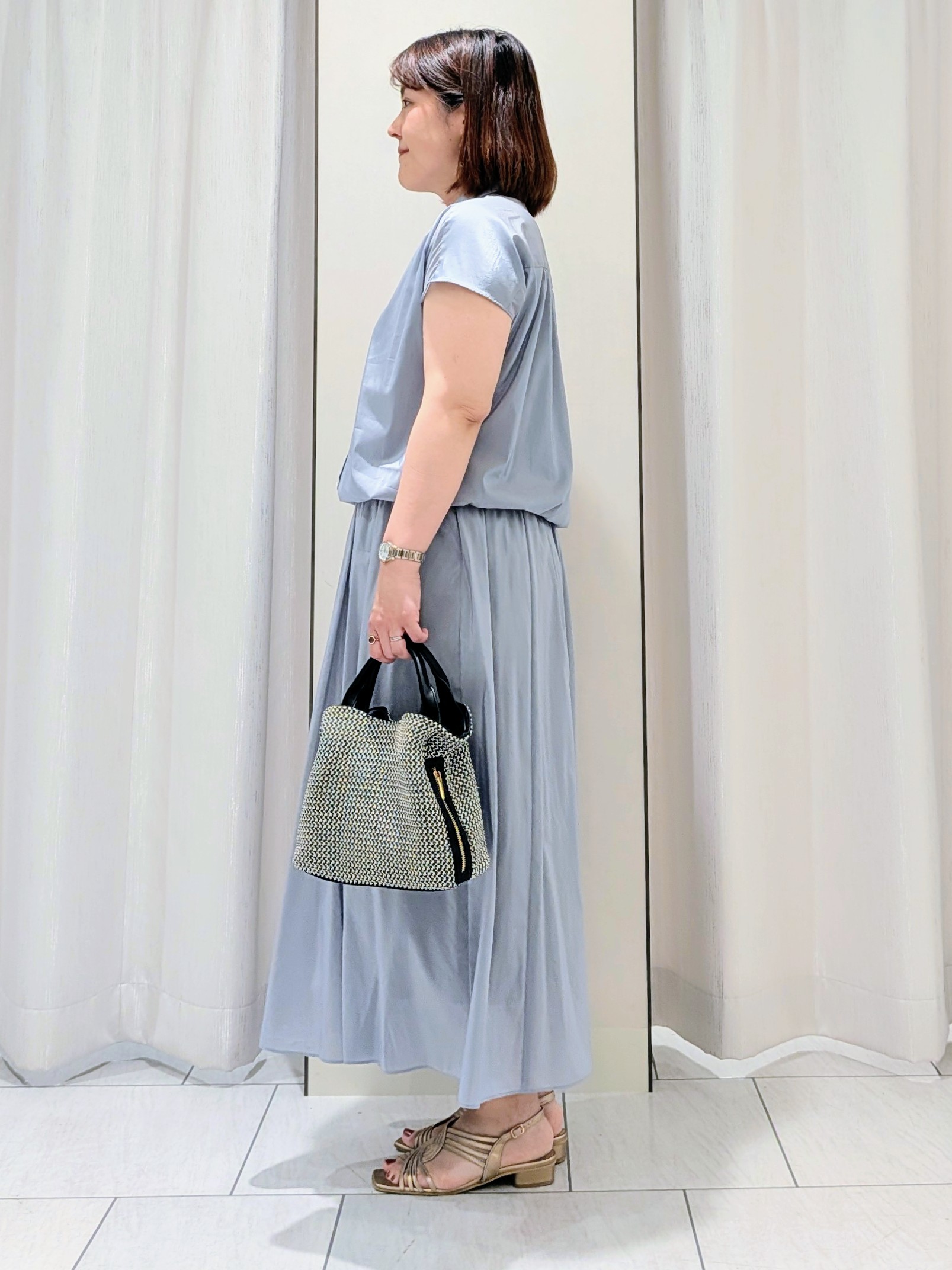Onumaさんの「UNTITLED｜【セットアップ可/軽量/清涼感】ローンギャザーブラウス」を使ったコーディネート