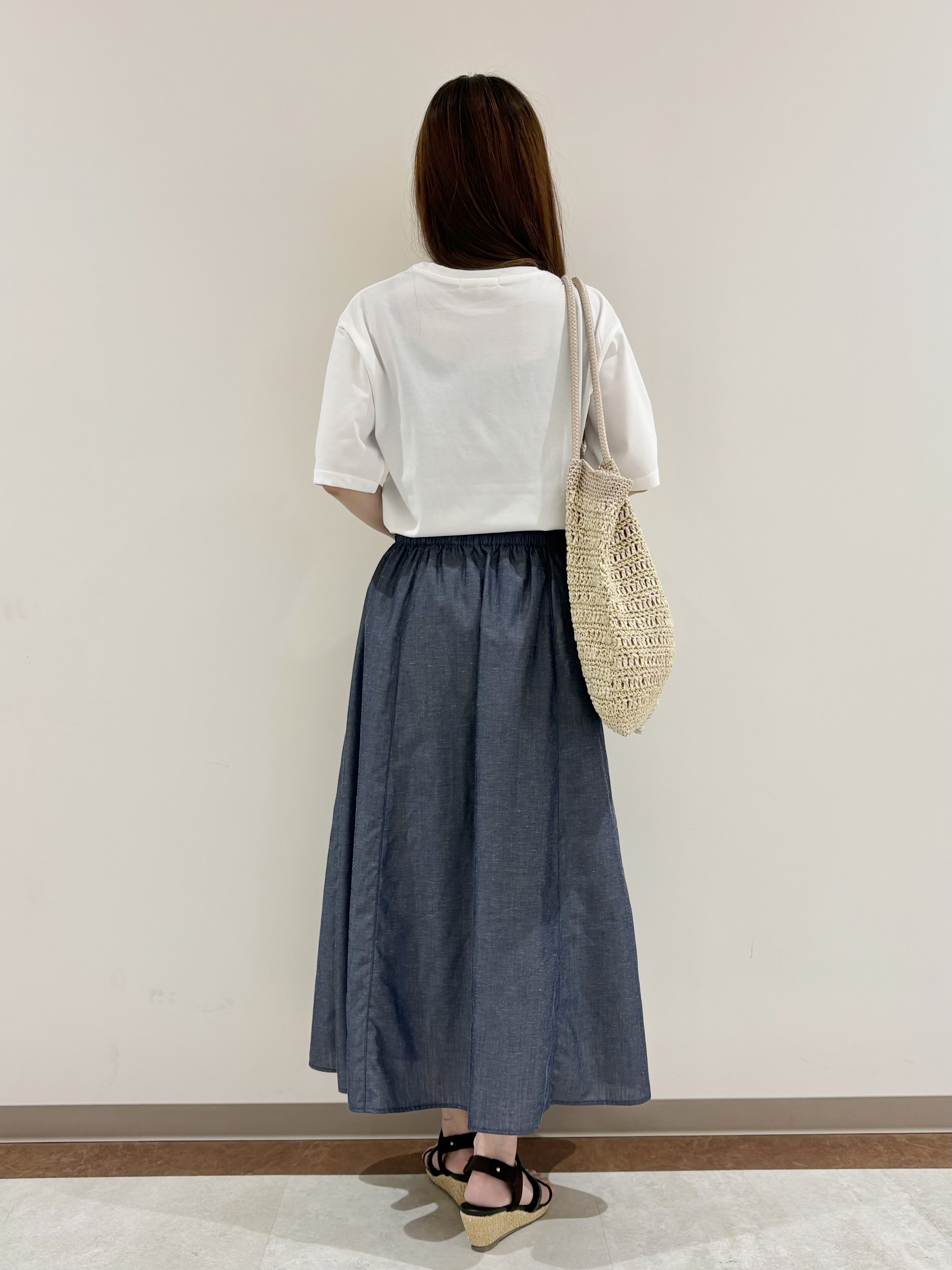 まきさんの「grove｜【UVカット/接触冷感】プリントアソート5分袖Tシャツ」を使ったコーディネート