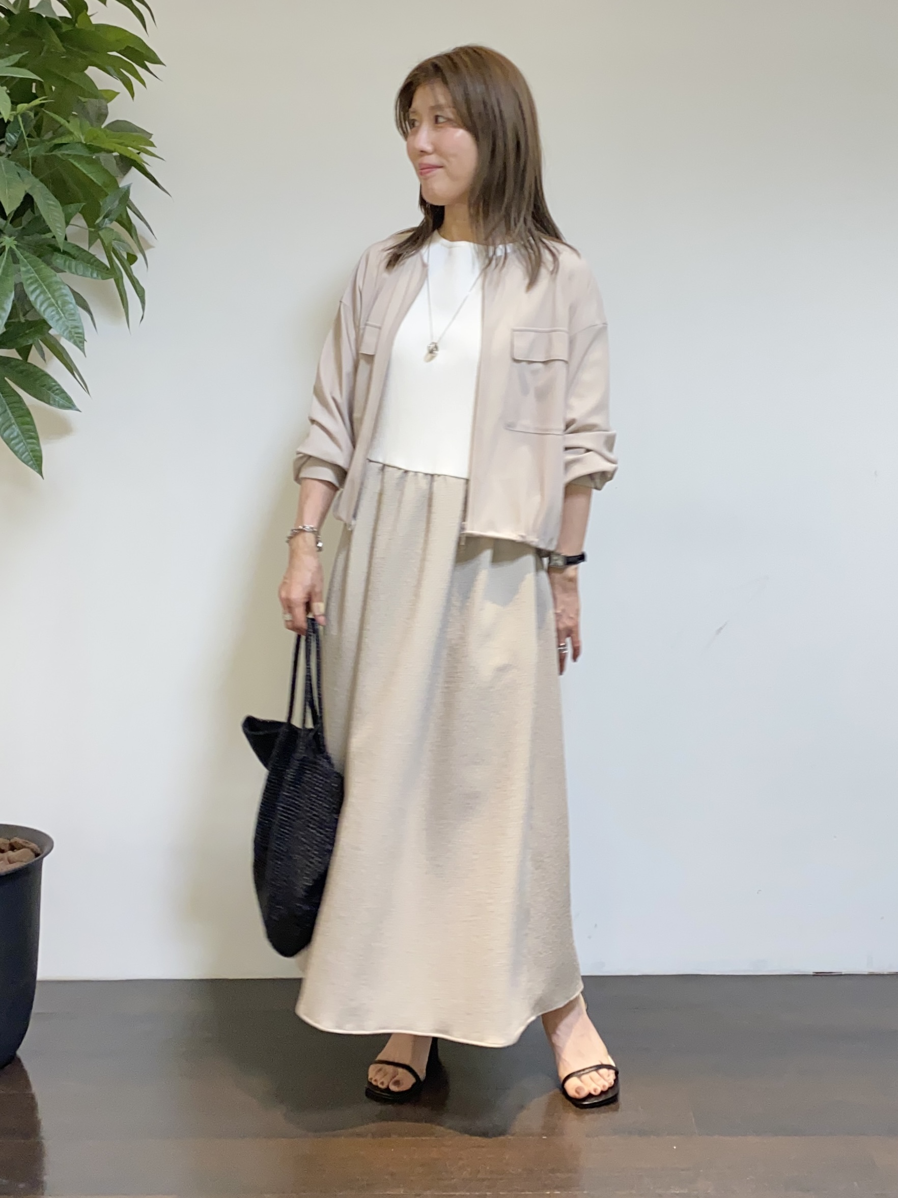 tomoさんの「UNTITLED｜◆【洗える】シアーブルゾン」を使ったコーディネート