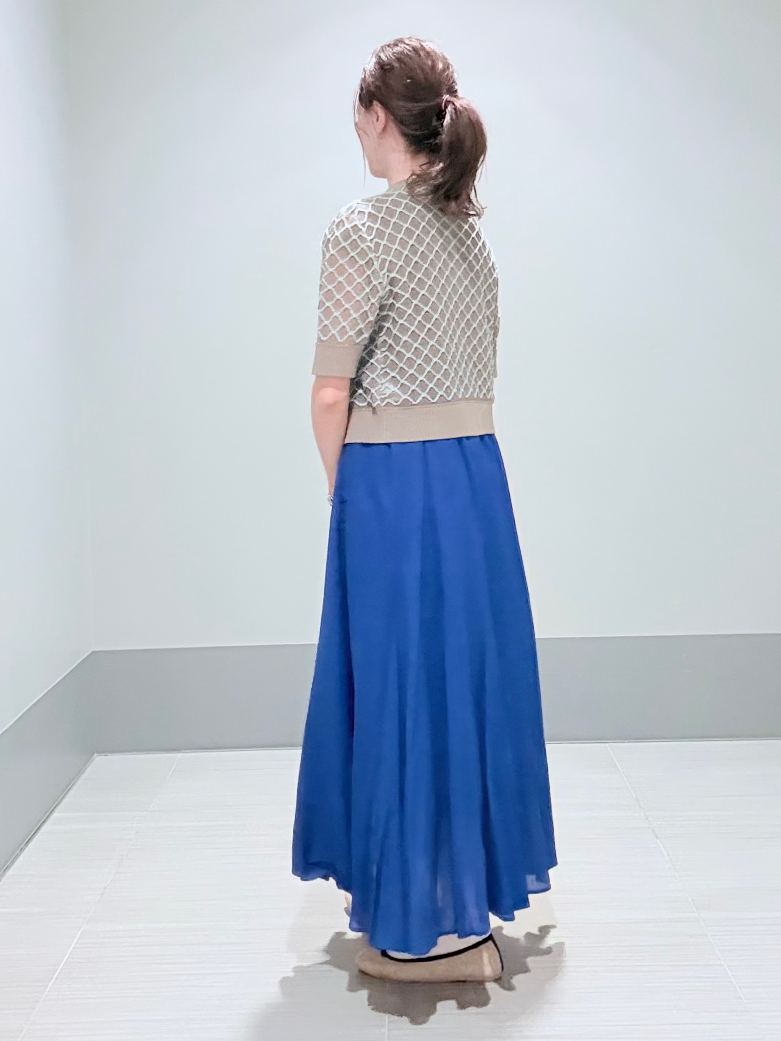 Yamaさんの「DRESSTERIOR｜【きれいめ/ウォッシャブル】コットンローンフレンチスリーブワンピ」を使ったコーディネート