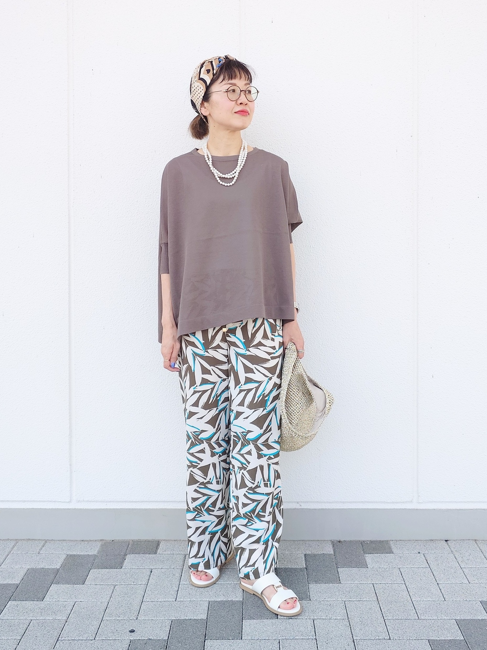 MUTSUKOさんの「UNTITLED｜【アンサンブル可/洗える】シアーレーヨンニット」を使ったコーディネート