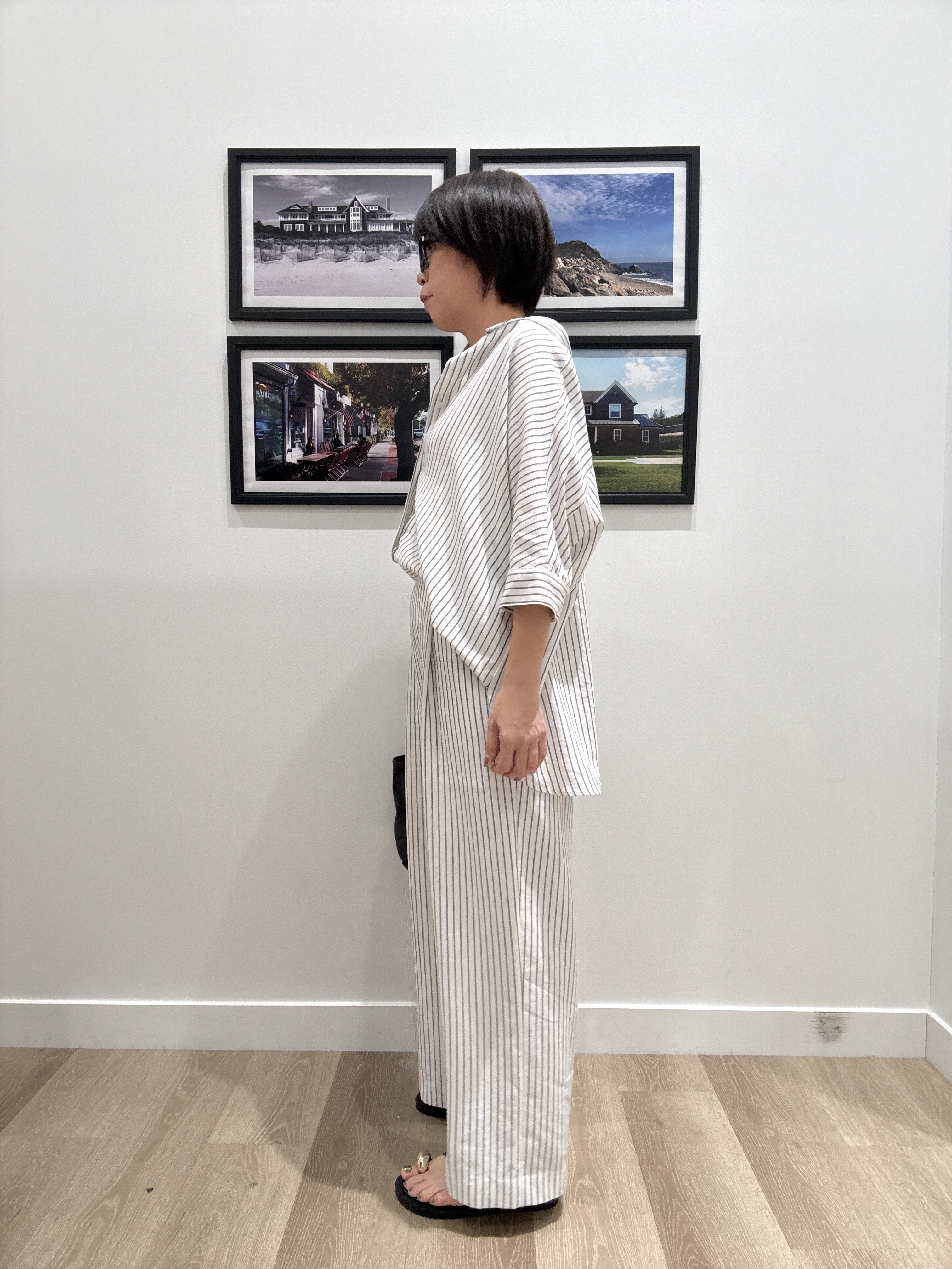 Naoさんの「Dessin｜【セットアップ可/洗える】リネンブレンドドルマンシャツ」を使ったコーディネート