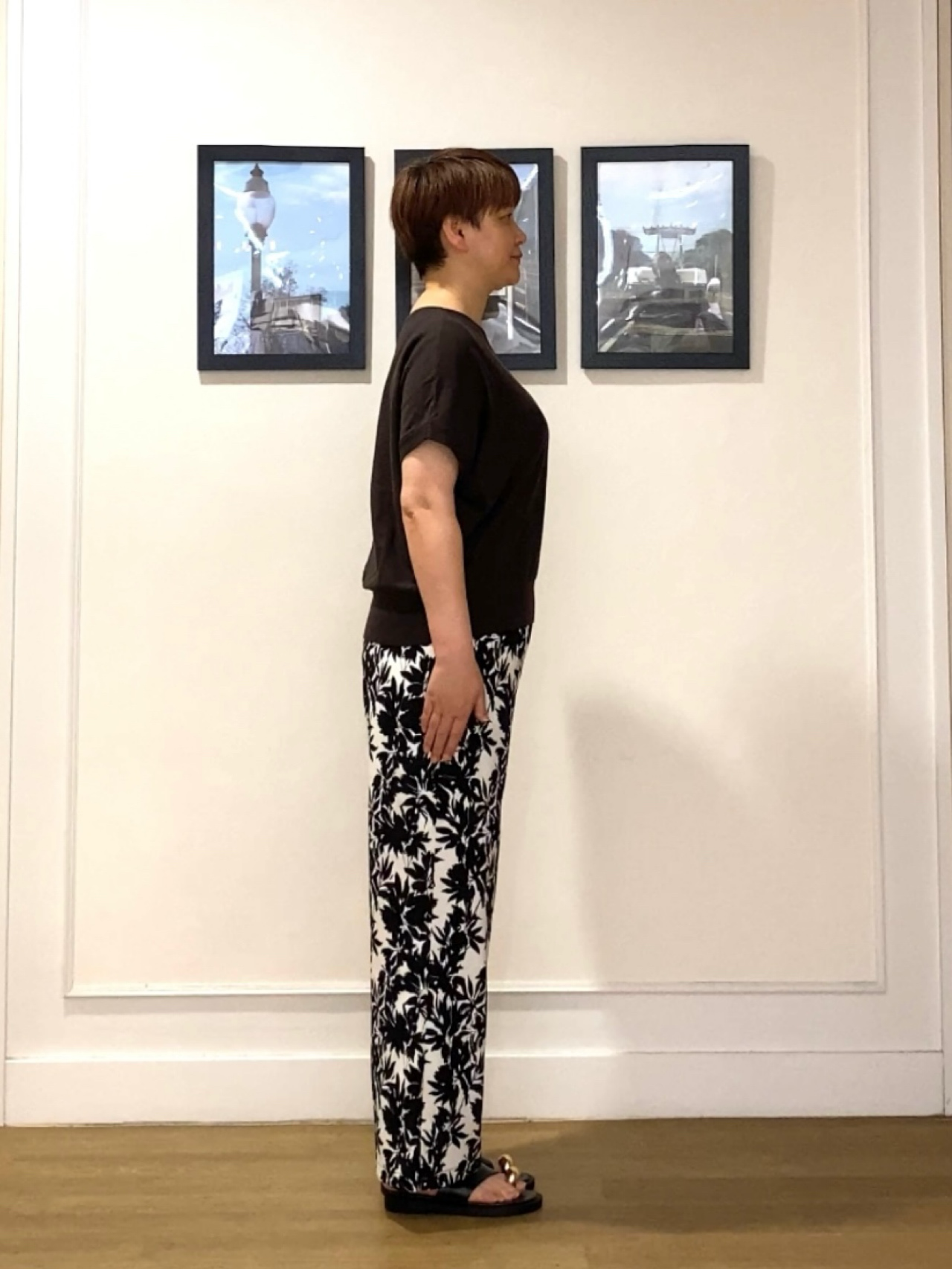 Hiroさんの「Dessin｜【洗える】後ろボタンフレンチスリーブニット」を使ったコーディネート
