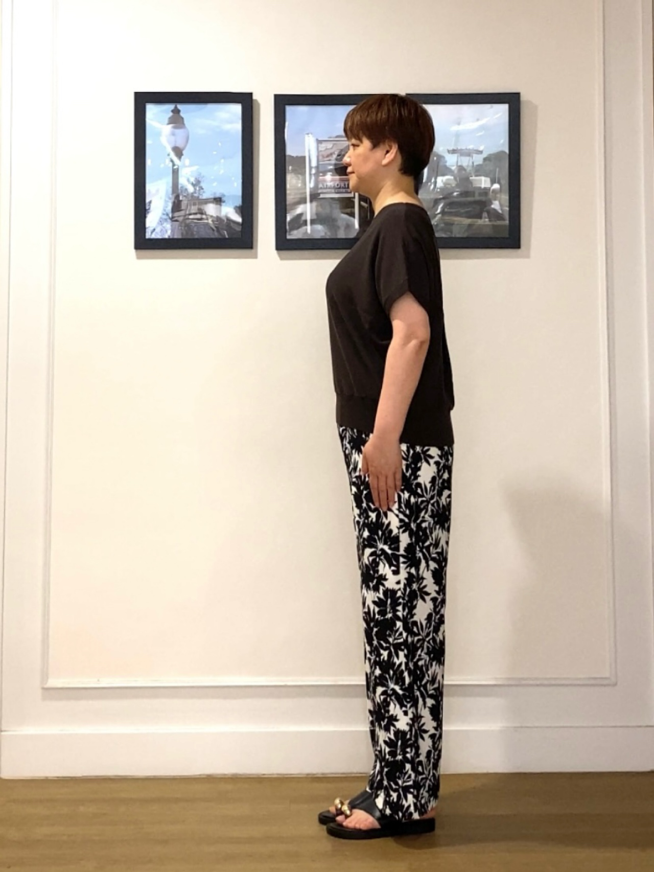 Hiroさんの「Dessin｜【洗える】後ろボタンフレンチスリーブニット」を使ったコーディネート