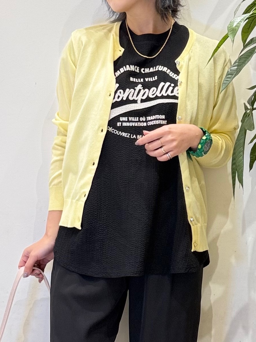 misakiさんの「SHOO･LA･RUE｜【洗濯機可】ぽこぽこさらさら アソートTシャツ」を使ったコーディネート