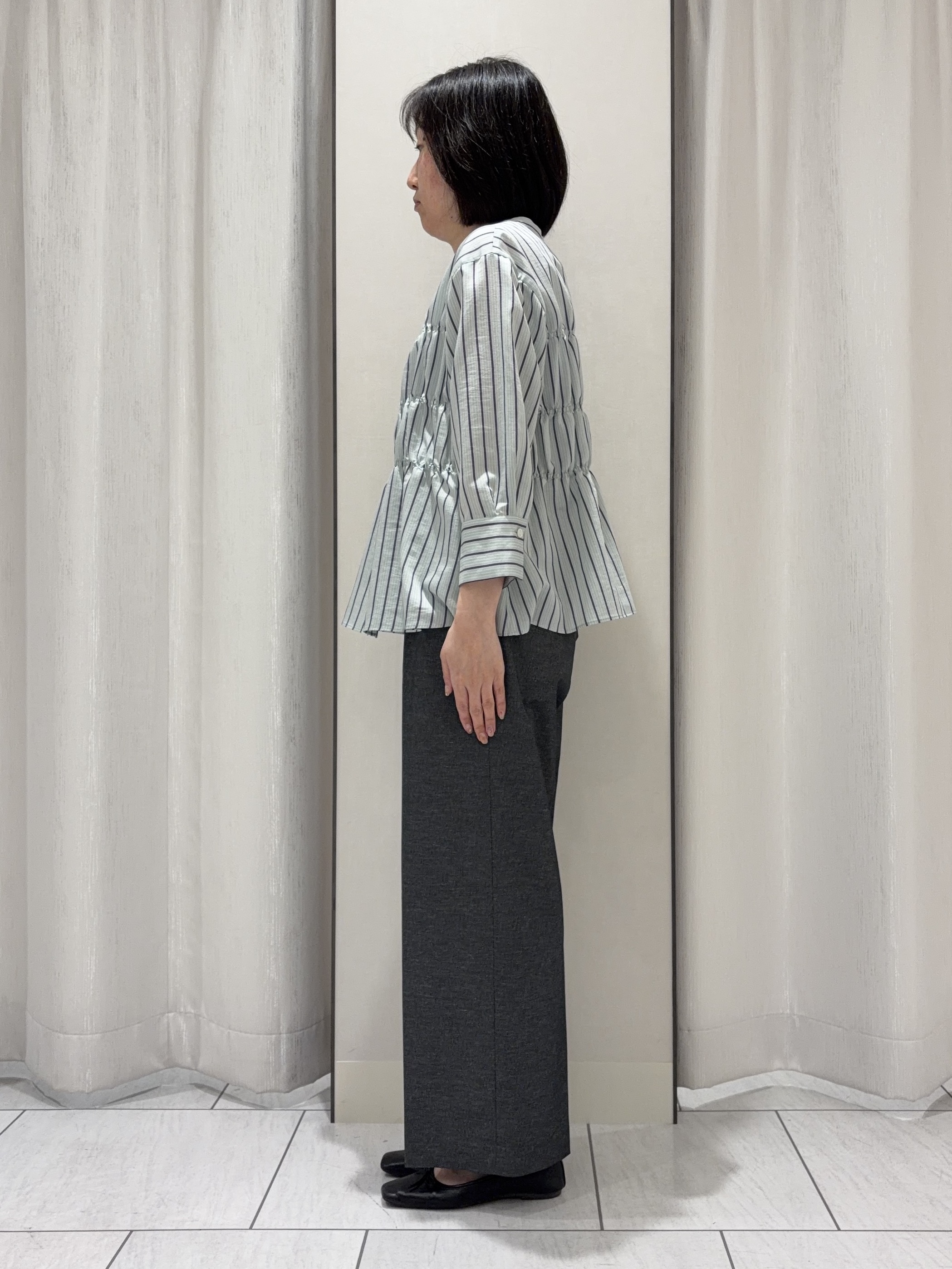 わたなべさんの「UNTITLED｜ストライプシャーリングブラウス」を使ったコーディネート