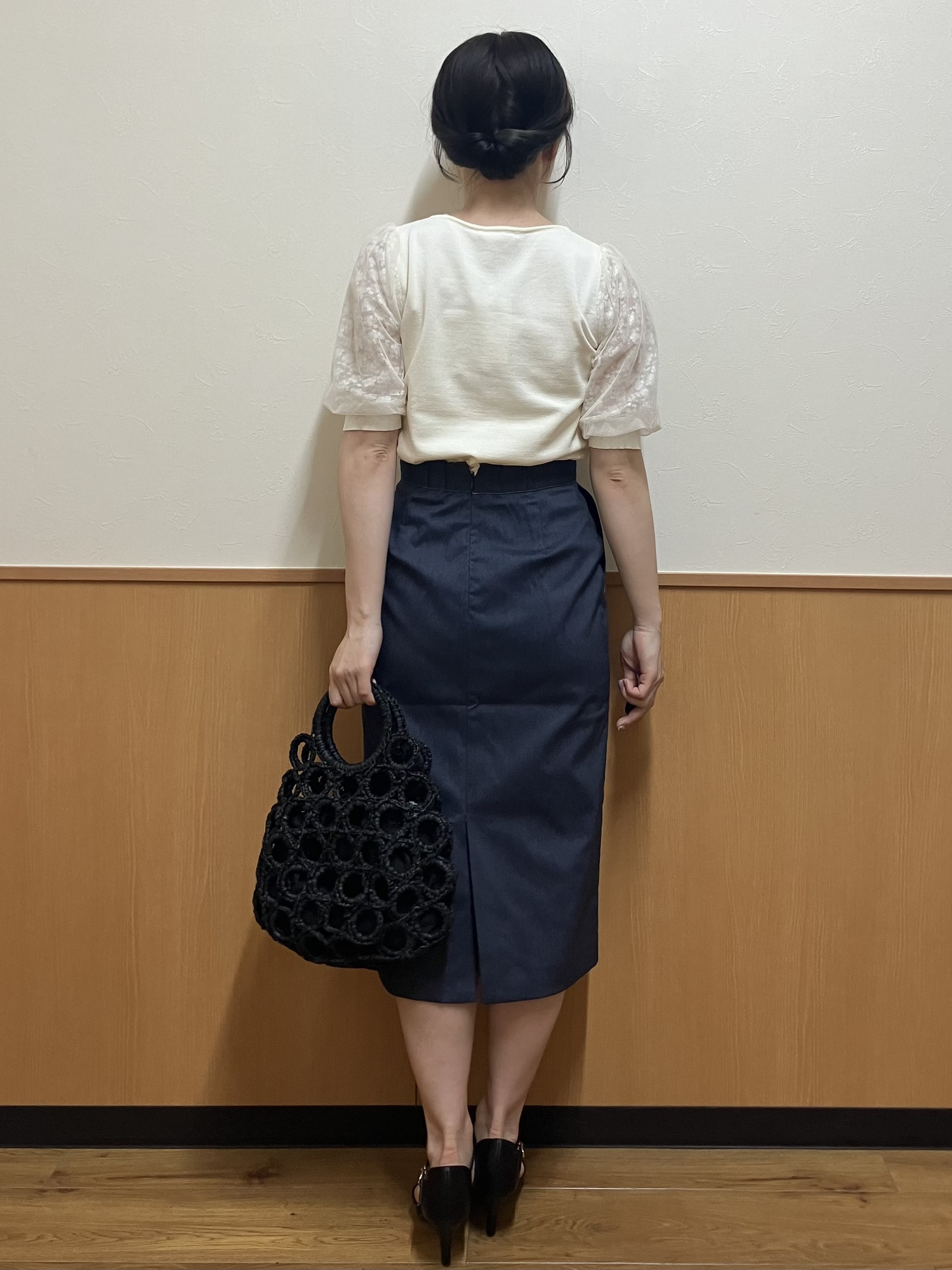 MAYUKIさんの「index｜【UVケア】レーススリーブハートネックニット《洗濯機OK／抗ピル／XS～LL》」を使ったコーディネート
