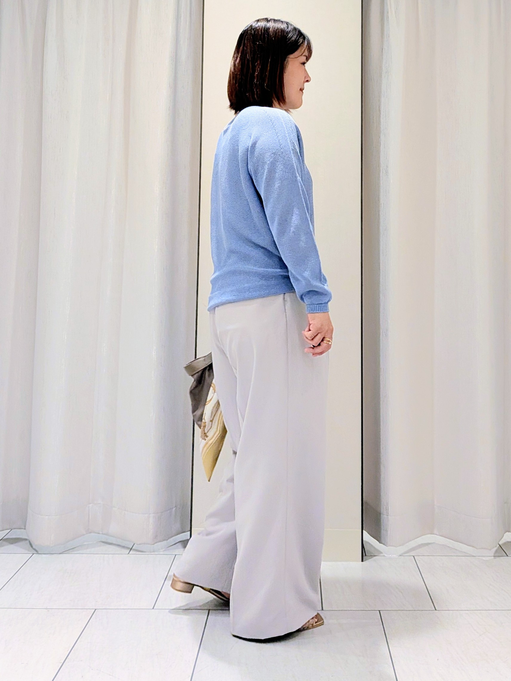 Onumaさんの「UNTITLED｜◆【楽な穿き心地/UV/接触冷感】クリーンワイドパンツ」を使ったコーディネート