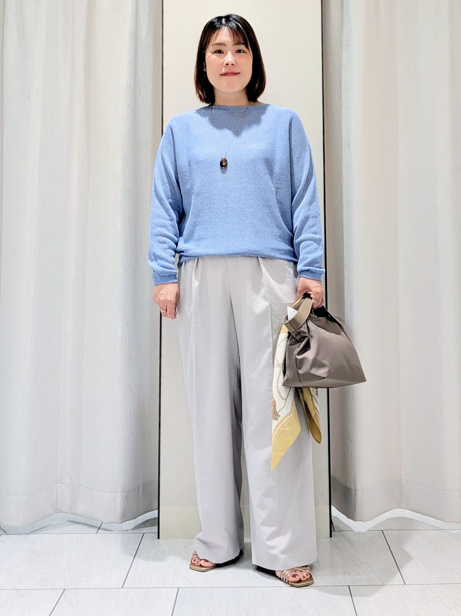 Onumaさんの「UNTITLED｜◆【楽な穿き心地/UV/接触冷感】クリーンワイドパンツ」を使ったコーディネート