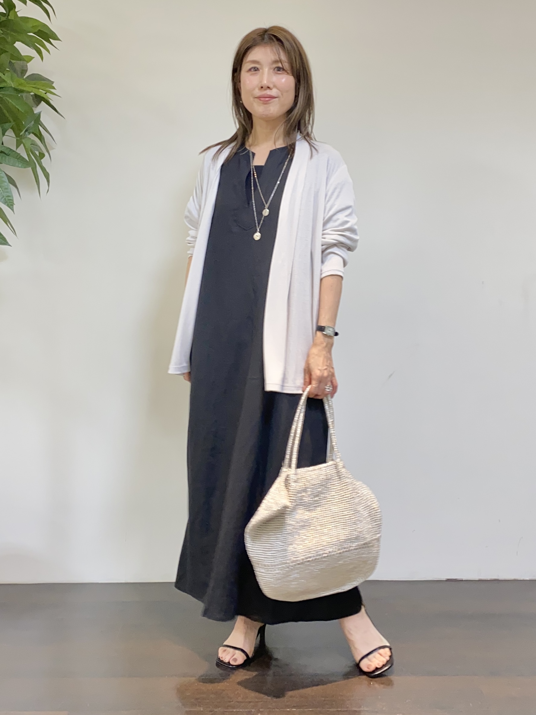 tomoさんの「UNTITLED｜【接触冷感/UVカット/遮熱機能】フライスジャージカーディガン」を使ったコーディネート
