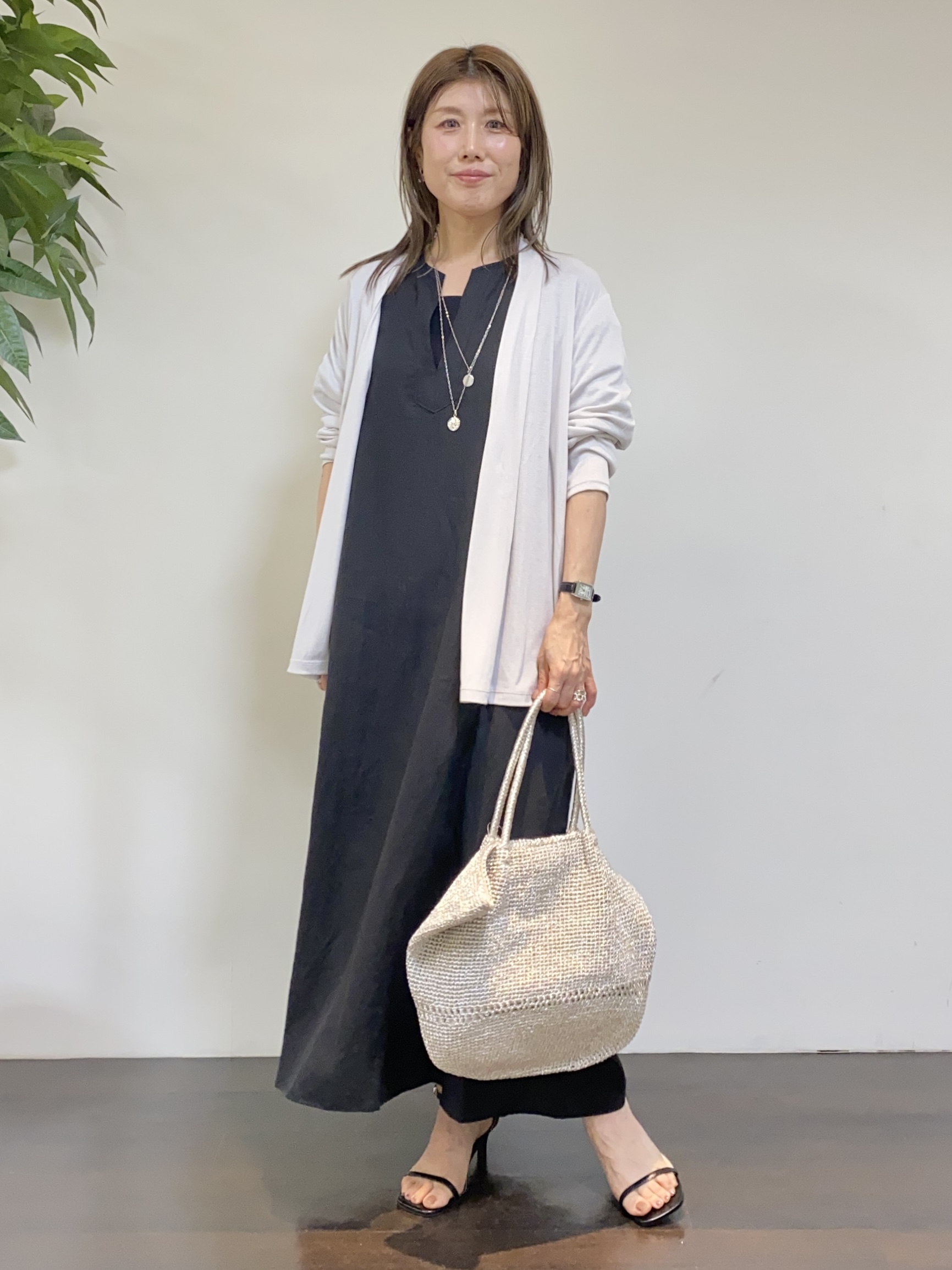 tomoさんの「UNTITLED｜【接触冷感/UVカット/遮熱機能】フライスジャージカーディガン」を使ったコーディネート