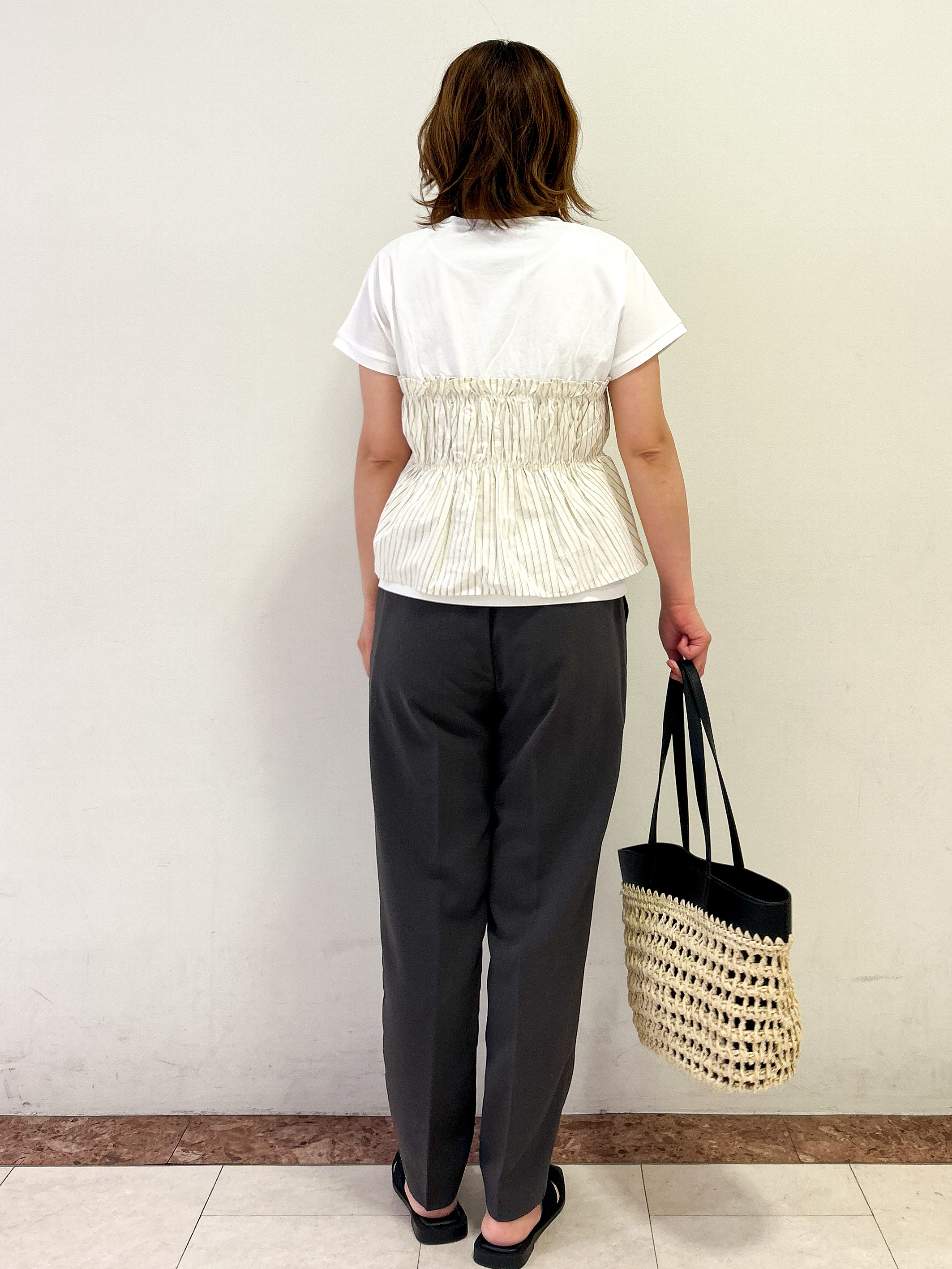 madokaさんの「OPAQUE.CLIP｜ビスチェドッキングTシャツ【洗濯機OK】」を使ったコーディネート