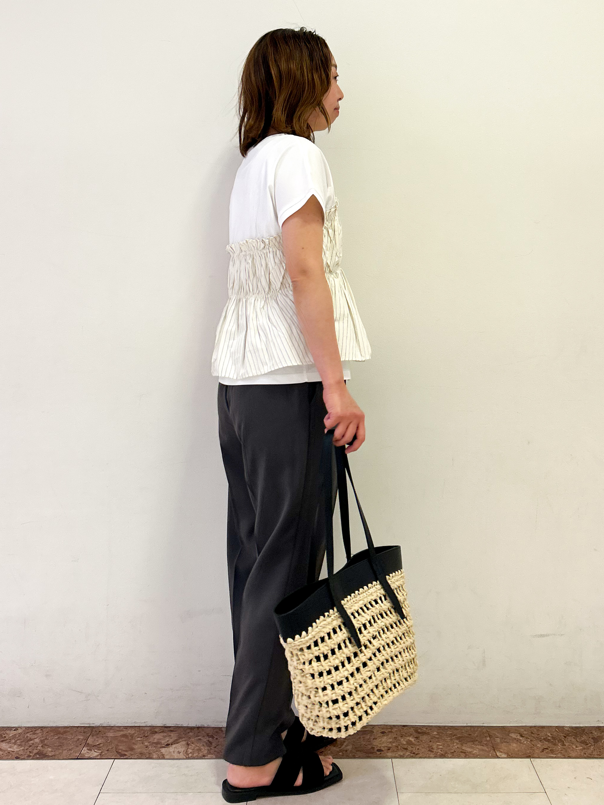madokaさんの「OPAQUE.CLIP｜ビスチェドッキングTシャツ【洗濯機OK】」を使ったコーディネート
