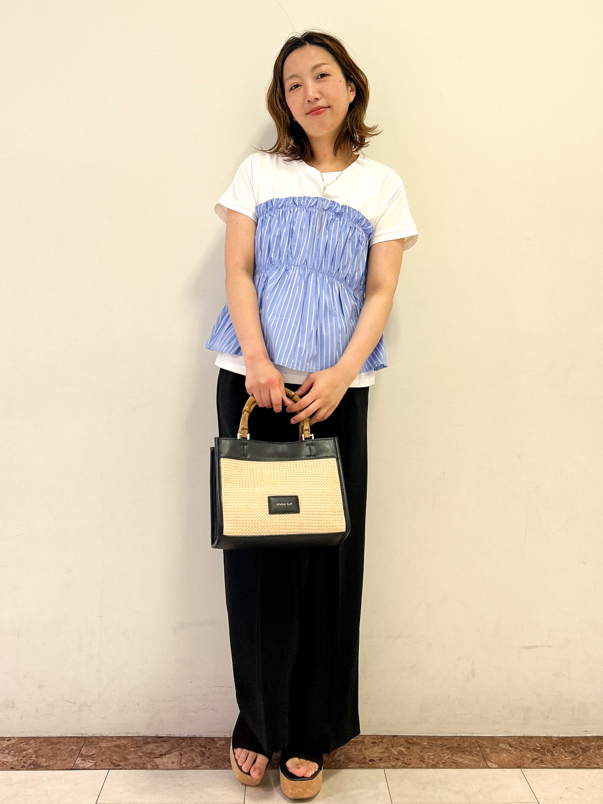 madokaさんの「OPAQUE.CLIP｜ビスチェドッキングTシャツ【洗濯機OK】」を使ったコーディネート