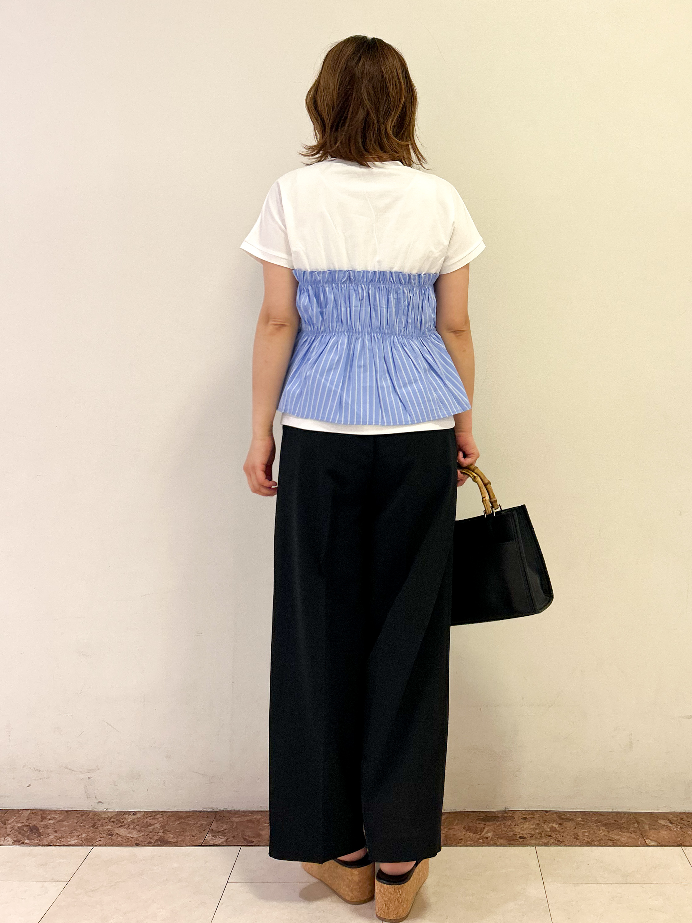 madokaさんの「OPAQUE.CLIP｜ビスチェドッキングTシャツ【洗濯機OK】」を使ったコーディネート