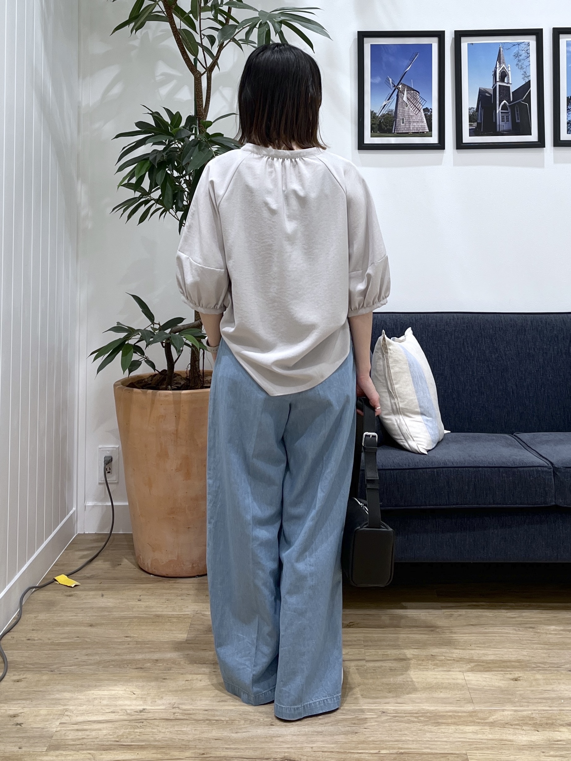 canaさんの「Dessin｜【洗える】スキッパーライトブラウス」を使ったコーディネート