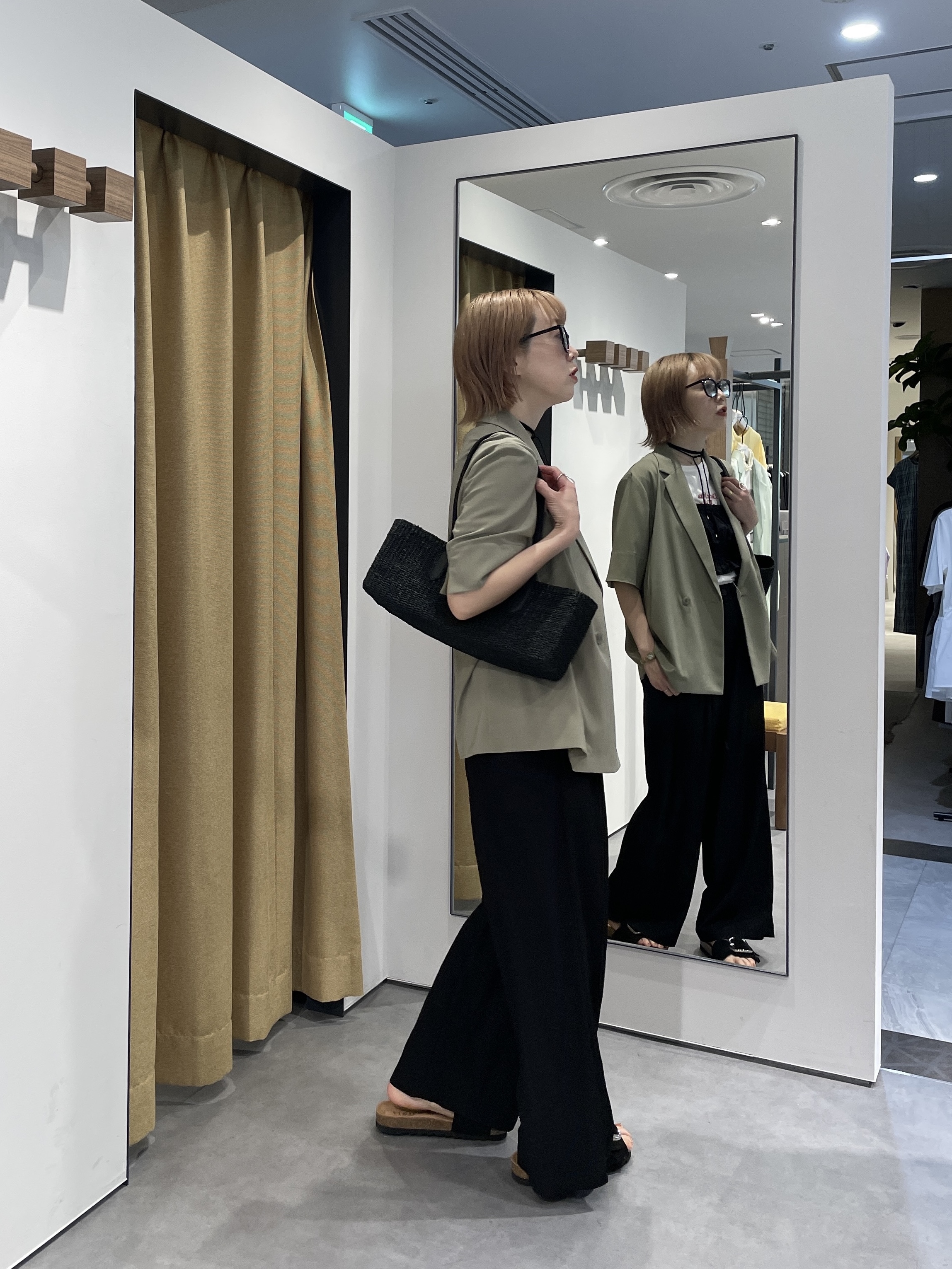 mikuさんの「INDIVI｜Comfy SET UP｜ハーフスリーブジャケット【セットアップ対応／通勤／接触冷感／UVカット】」を使ったコーディネート