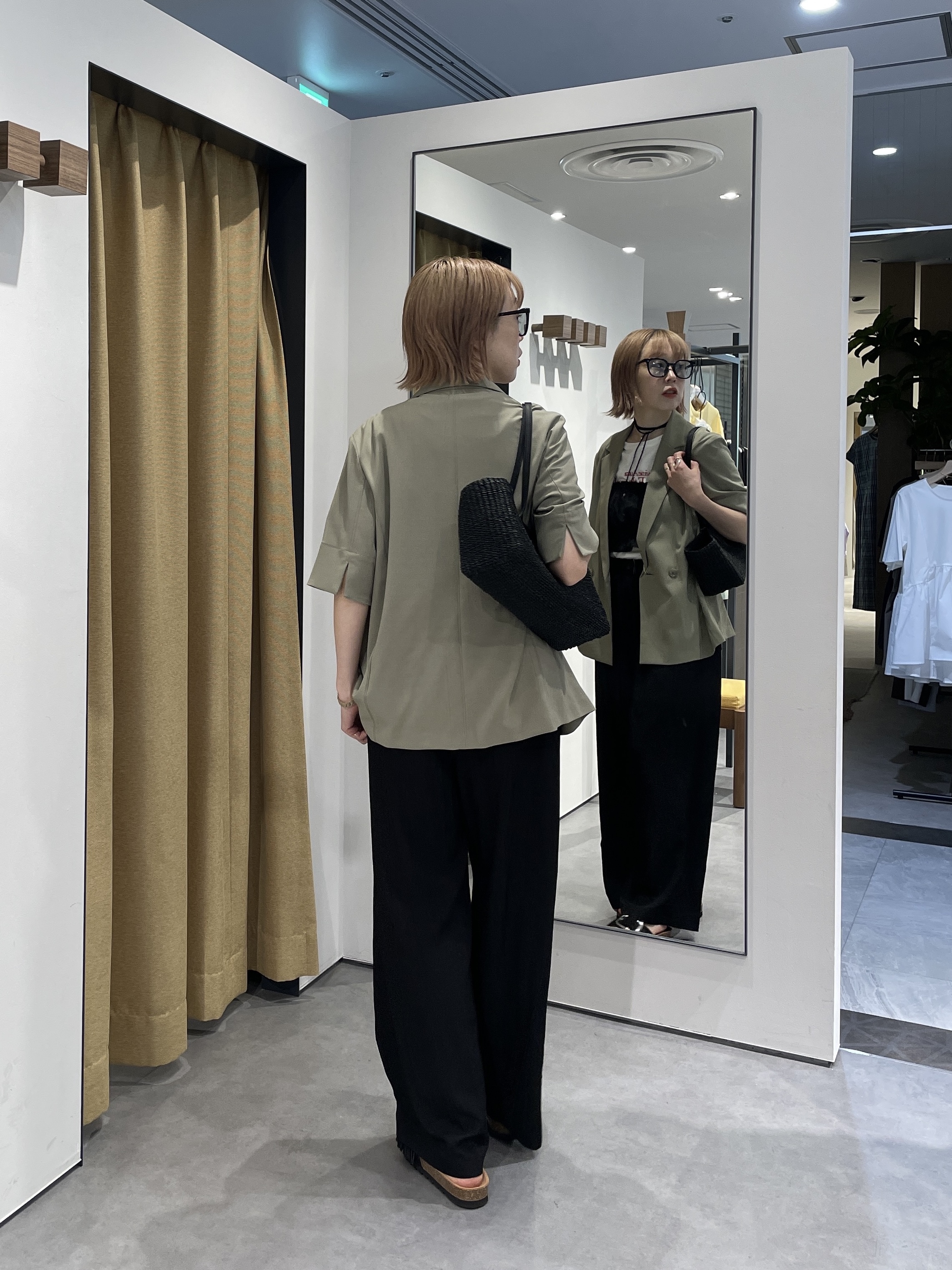 mikuさんの「INDIVI｜Comfy SET UP｜ハーフスリーブジャケット【セットアップ対応／通勤／接触冷感／UVカット】」を使ったコーディネート