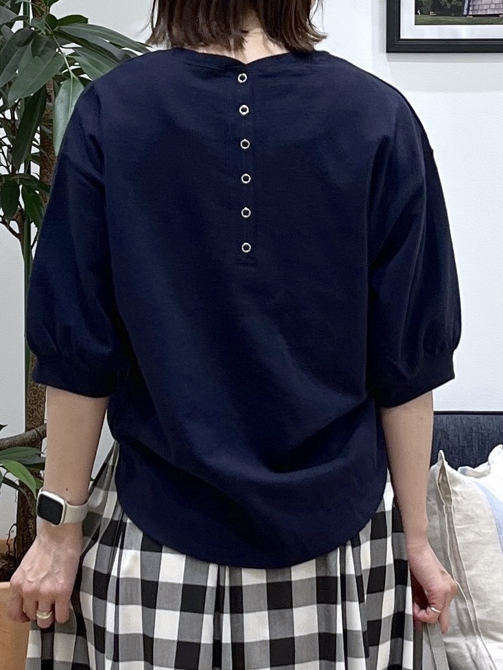 canaさんの「Dessin｜【360度可愛い】バックヘンリーカットソー5分袖」を使ったコーディネート