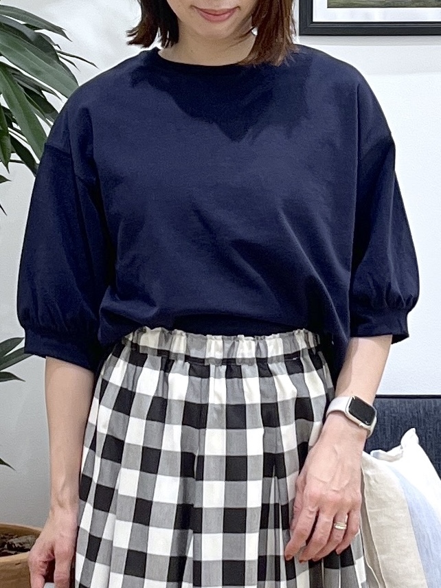 canaさんの「Dessin｜【360度可愛い】バックヘンリーカットソー5分袖」を使ったコーディネート
