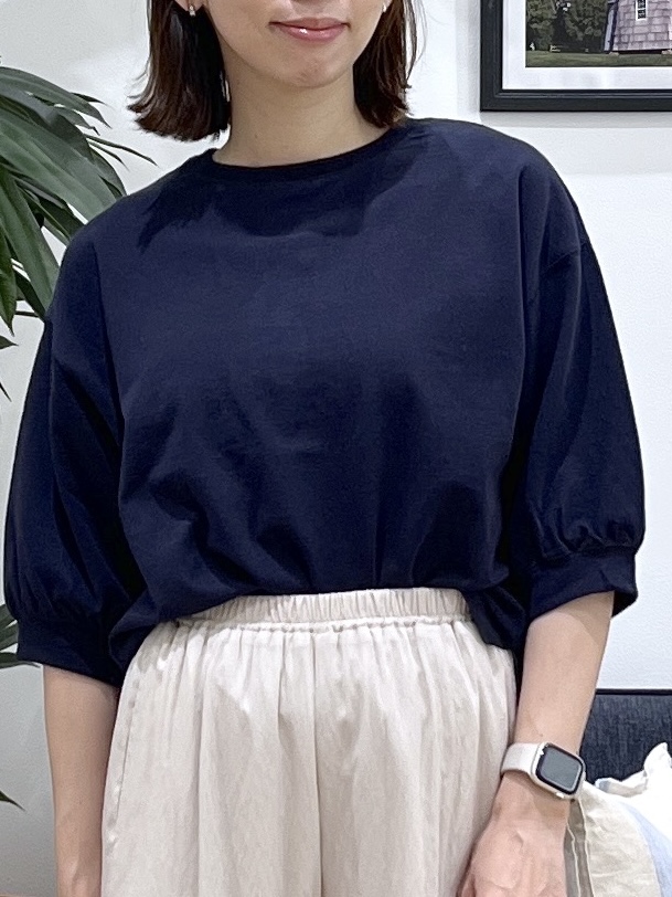 canaさんの「Dessin｜【360度可愛い】バックヘンリーカットソー5分袖」を使ったコーディネート