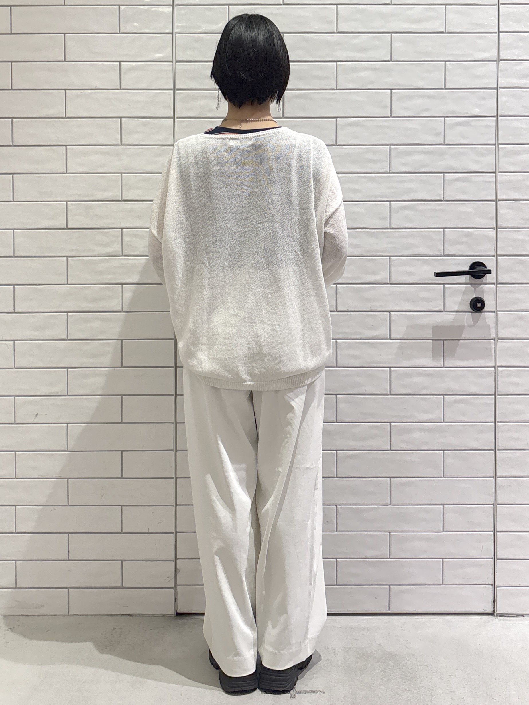 ayumiさんの「OPAQUE.CLIP｜麻混リラクシーニット【洗濯機OK】」を使ったコーディネート