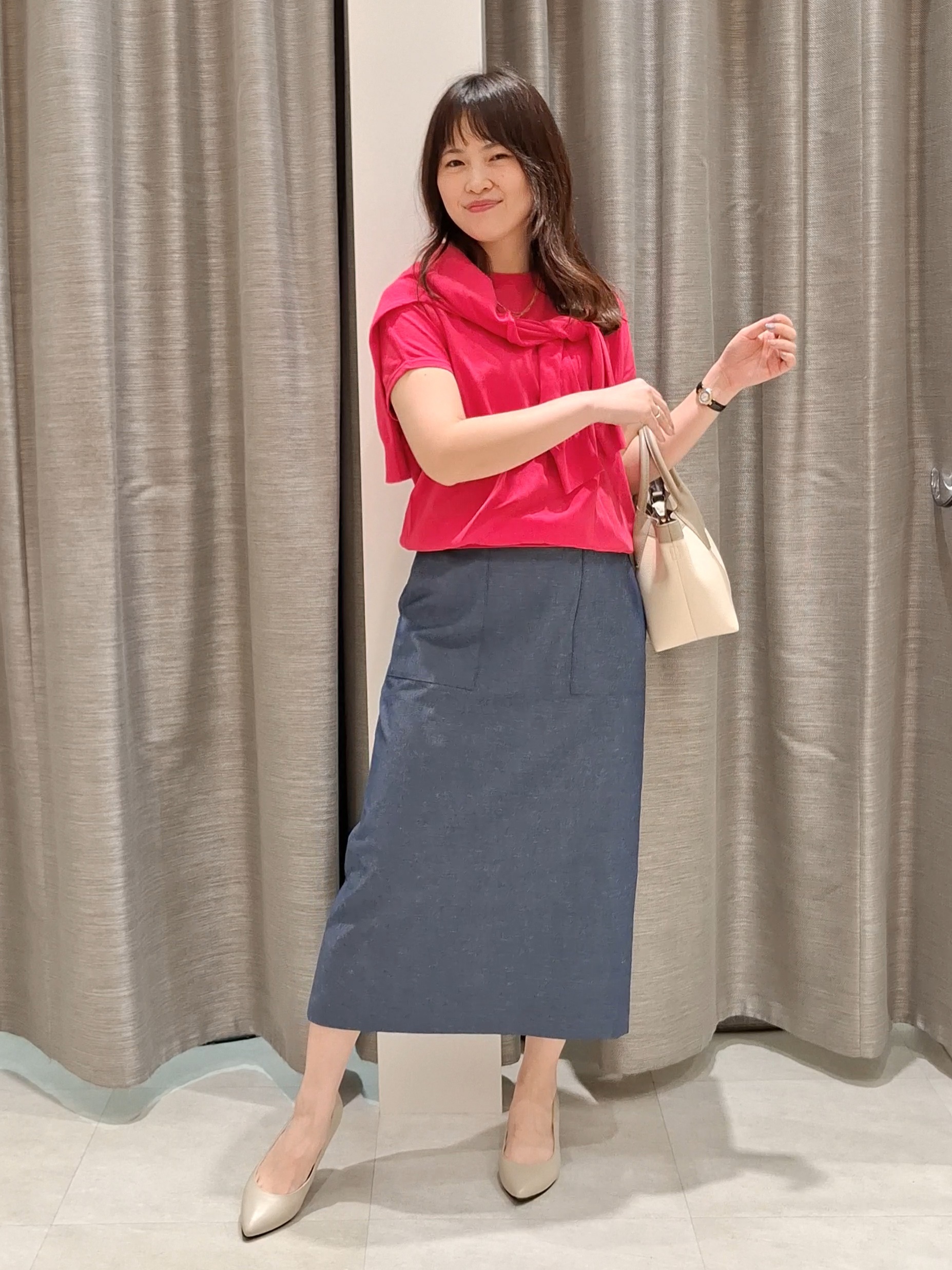 YuKaRiさんの「UNTITLED｜【9色展開/アンサンブル可/洗える】コットンベーシックニット」を使ったコーディネート