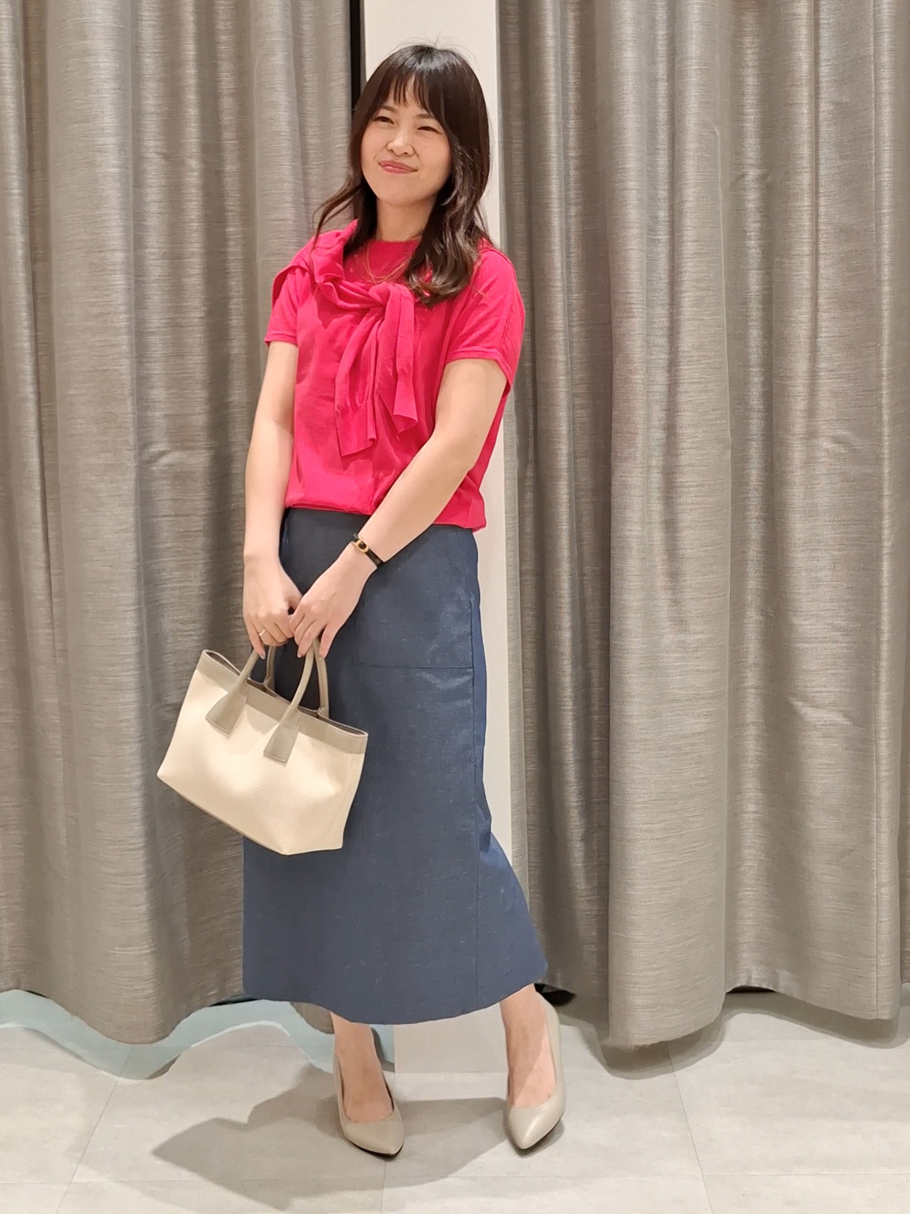 YuKaRiさんの「UNTITLED｜【9色展開/アンサンブル可/洗える】コットンベーシックニット」を使ったコーディネート