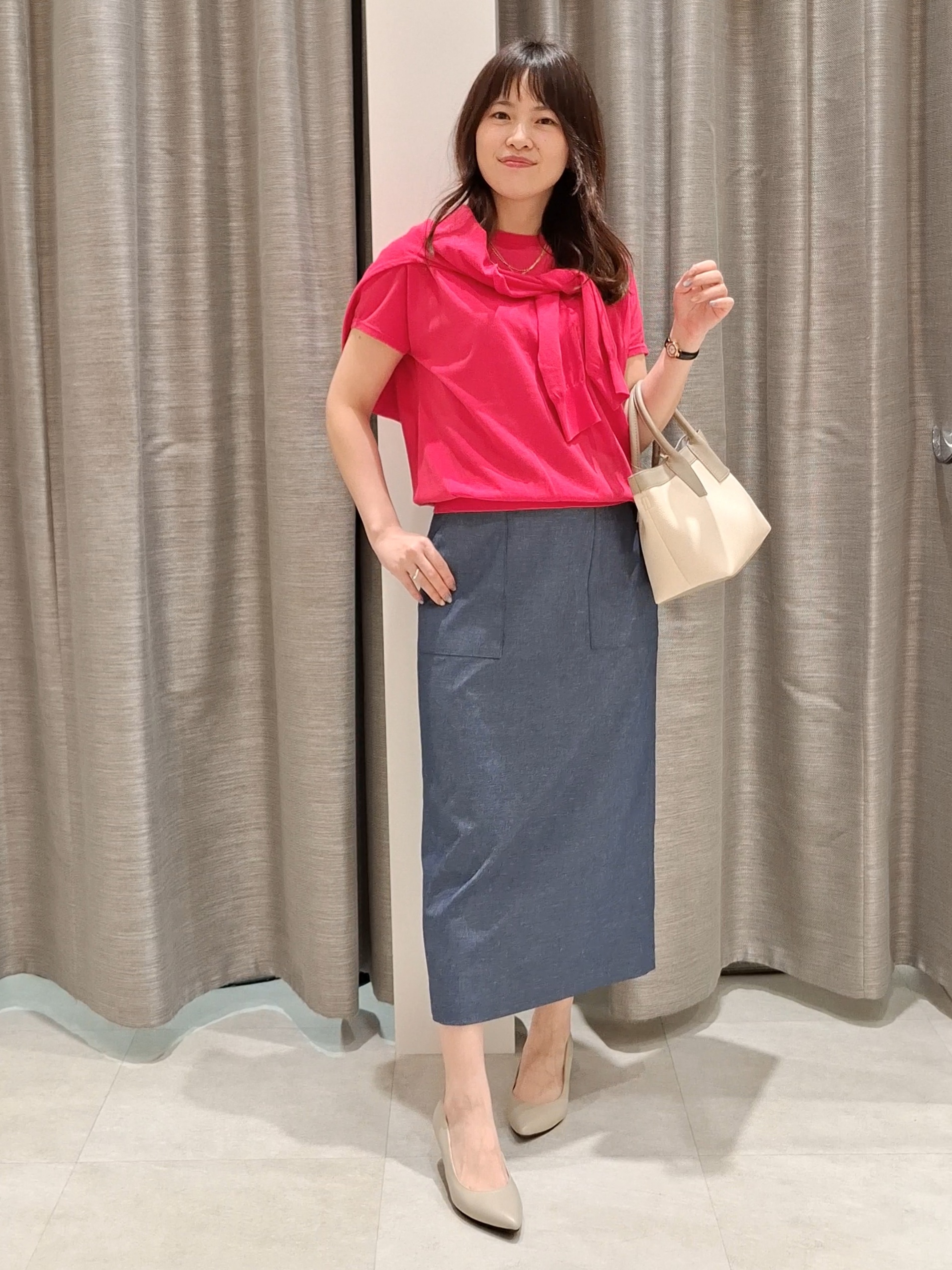 YuKaRiさんの「UNTITLED｜【9色展開/アンサンブル可/洗える】コットンベーシックニット」を使ったコーディネート