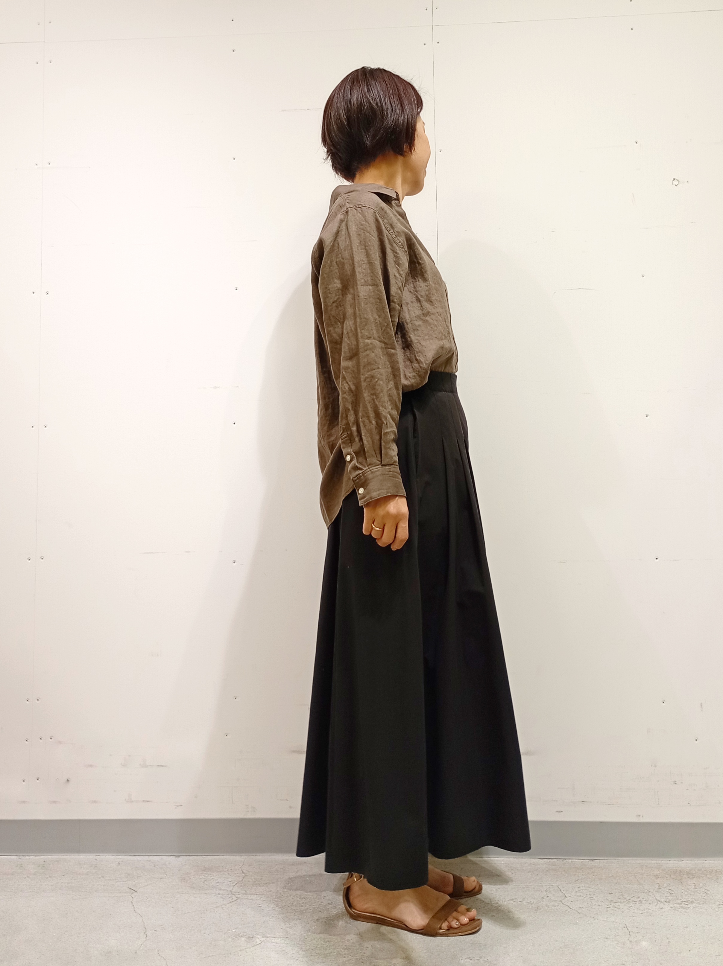 Kさんの「INDIVI｜【接触冷感／2WAY】カシュクールリネンシャツ」を使ったコーディネート