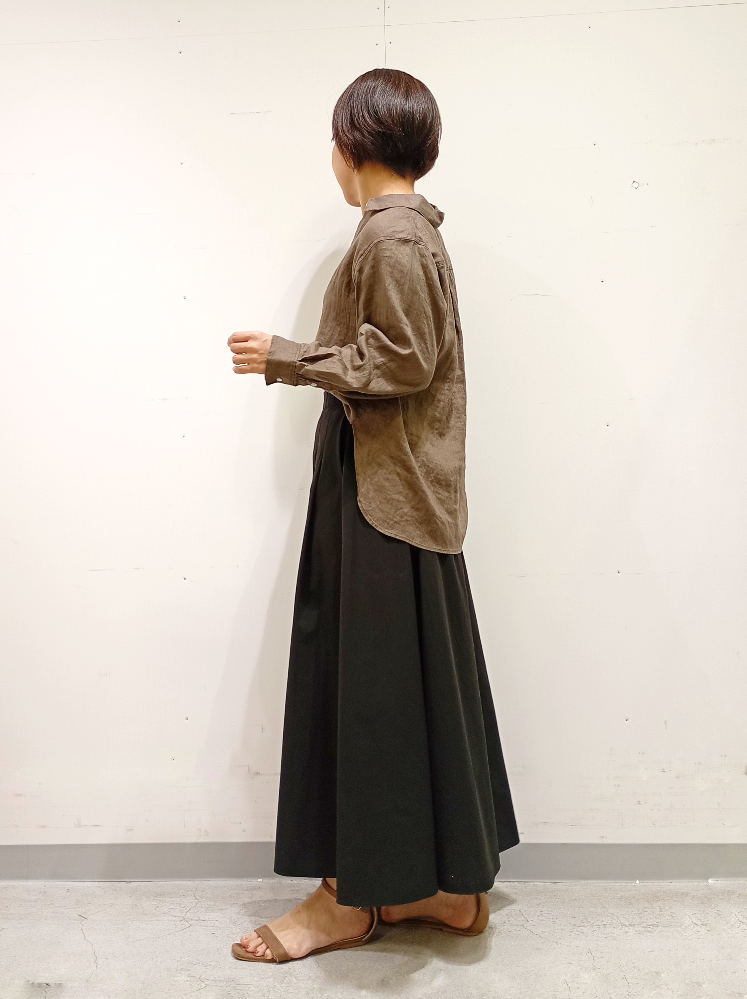 Kさんの「INDIVI｜【接触冷感／2WAY】カシュクールリネンシャツ」を使ったコーディネート