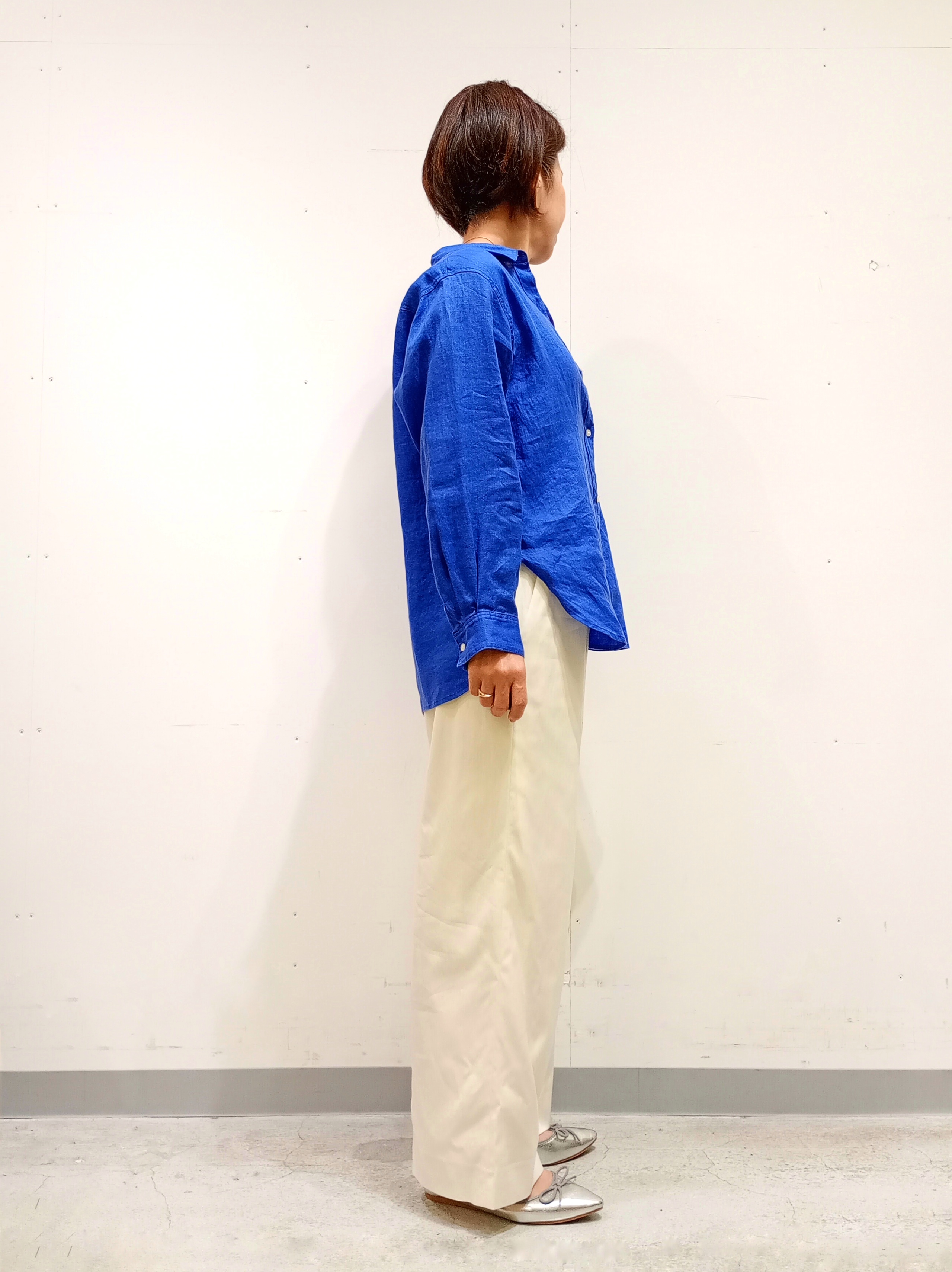 Kさんの「INDIVI｜【接触冷感／2WAY】カシュクールリネンシャツ」を使ったコーディネート